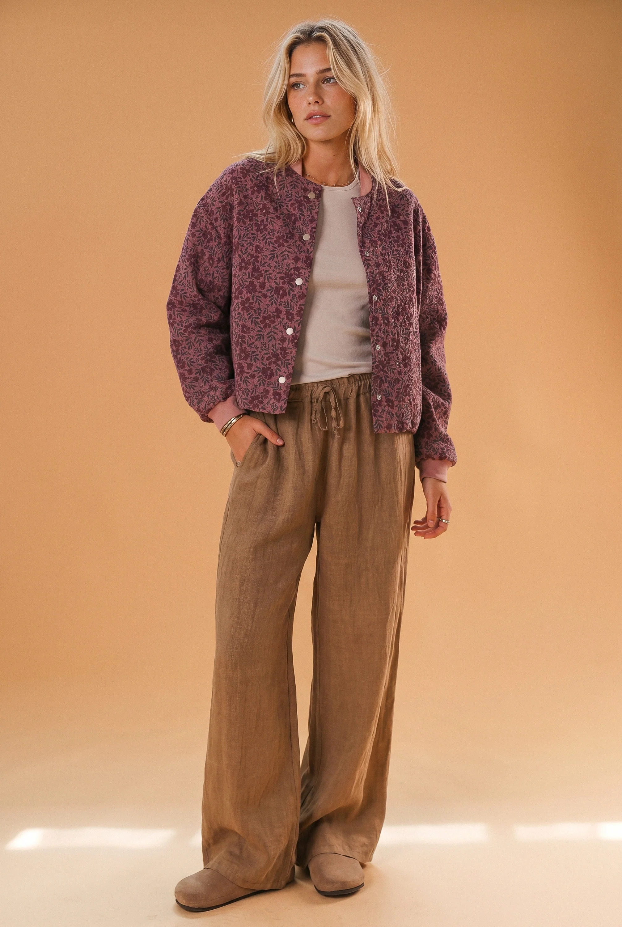 Bomber Jacket Lotta Purple Flowers - Image 11