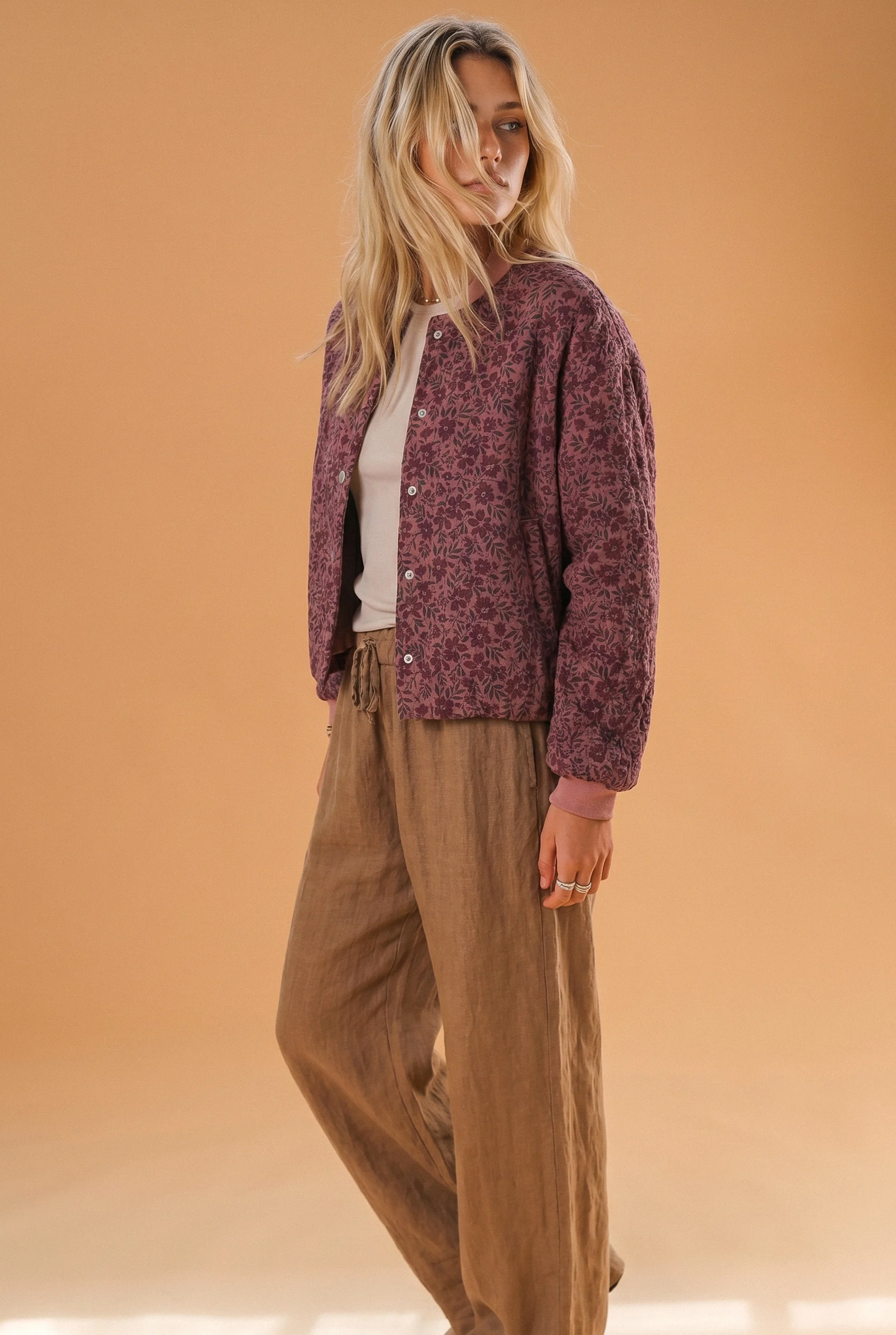 Bomber Jacket Lotta Purple Flowers - Image 13