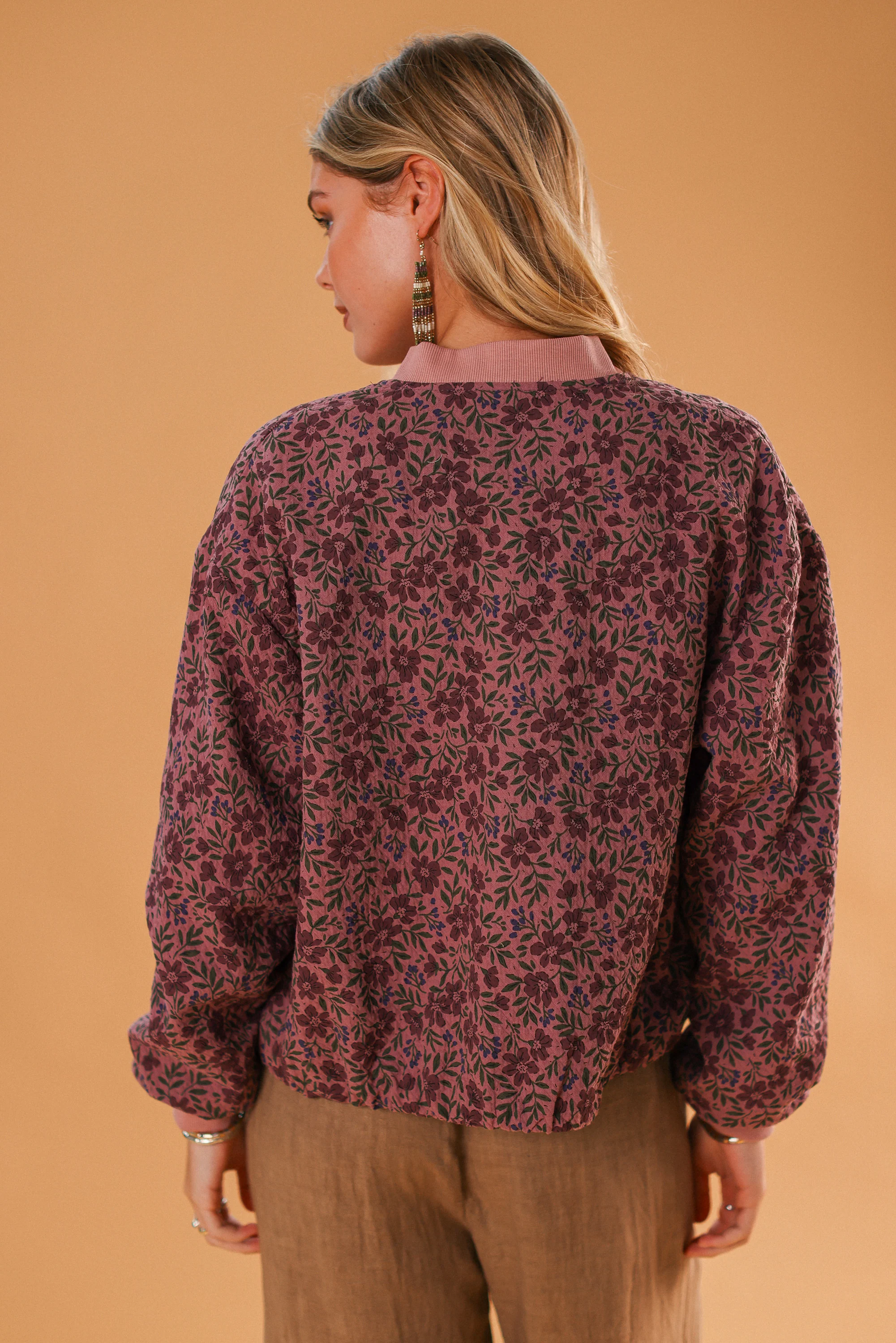 Bomber Jacket Lotta Purple Flowers - Image 14