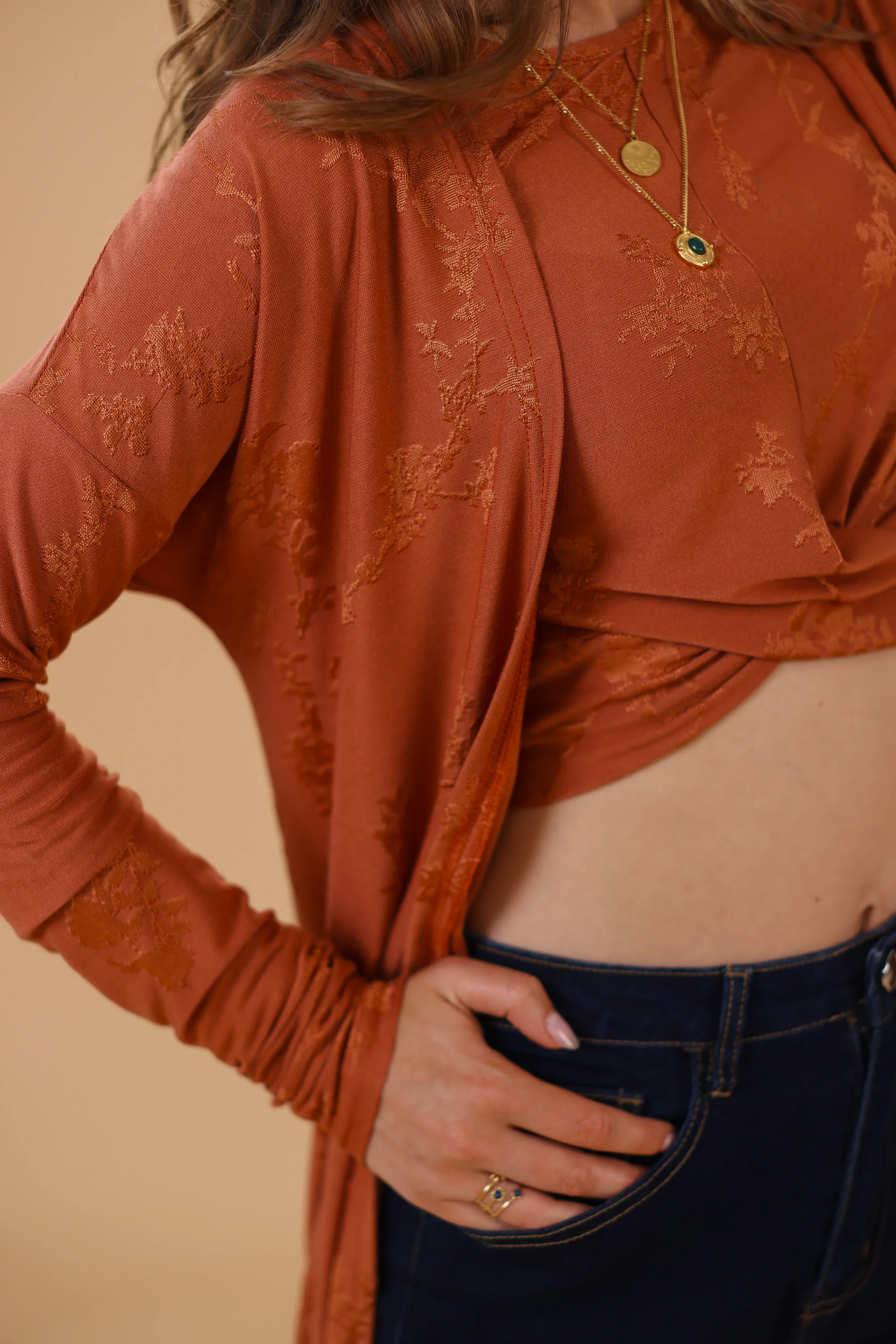 Cardigan Aveline Ginger Flowers - Image 3