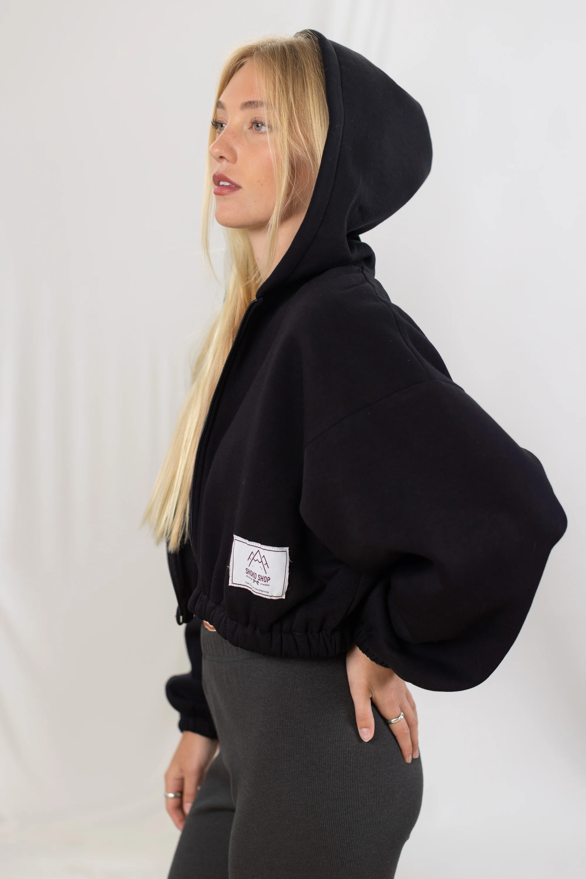 Hooded Cardigan Bea Black - Image 5
