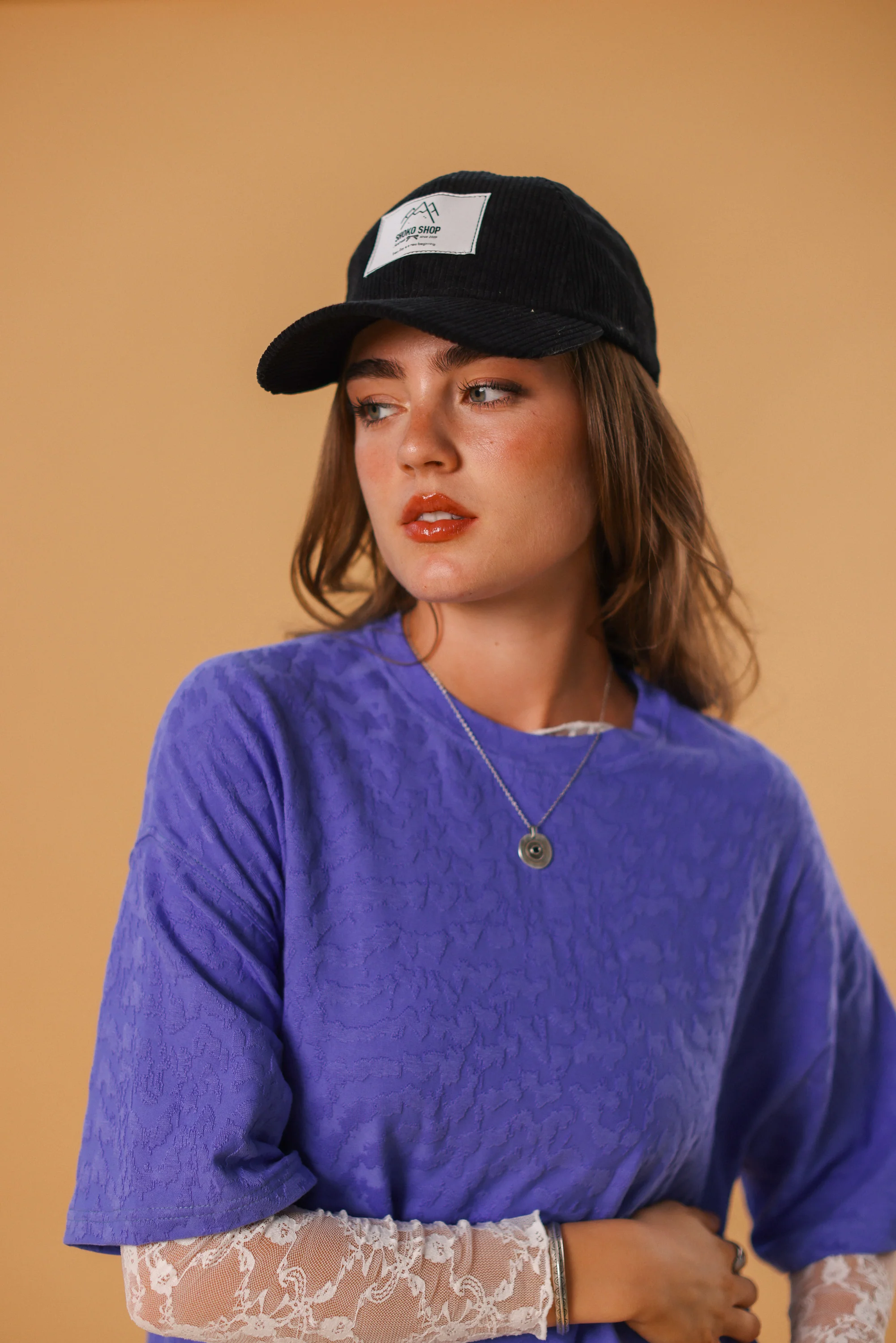 Corduroy Cap Jemima Black - Image 2