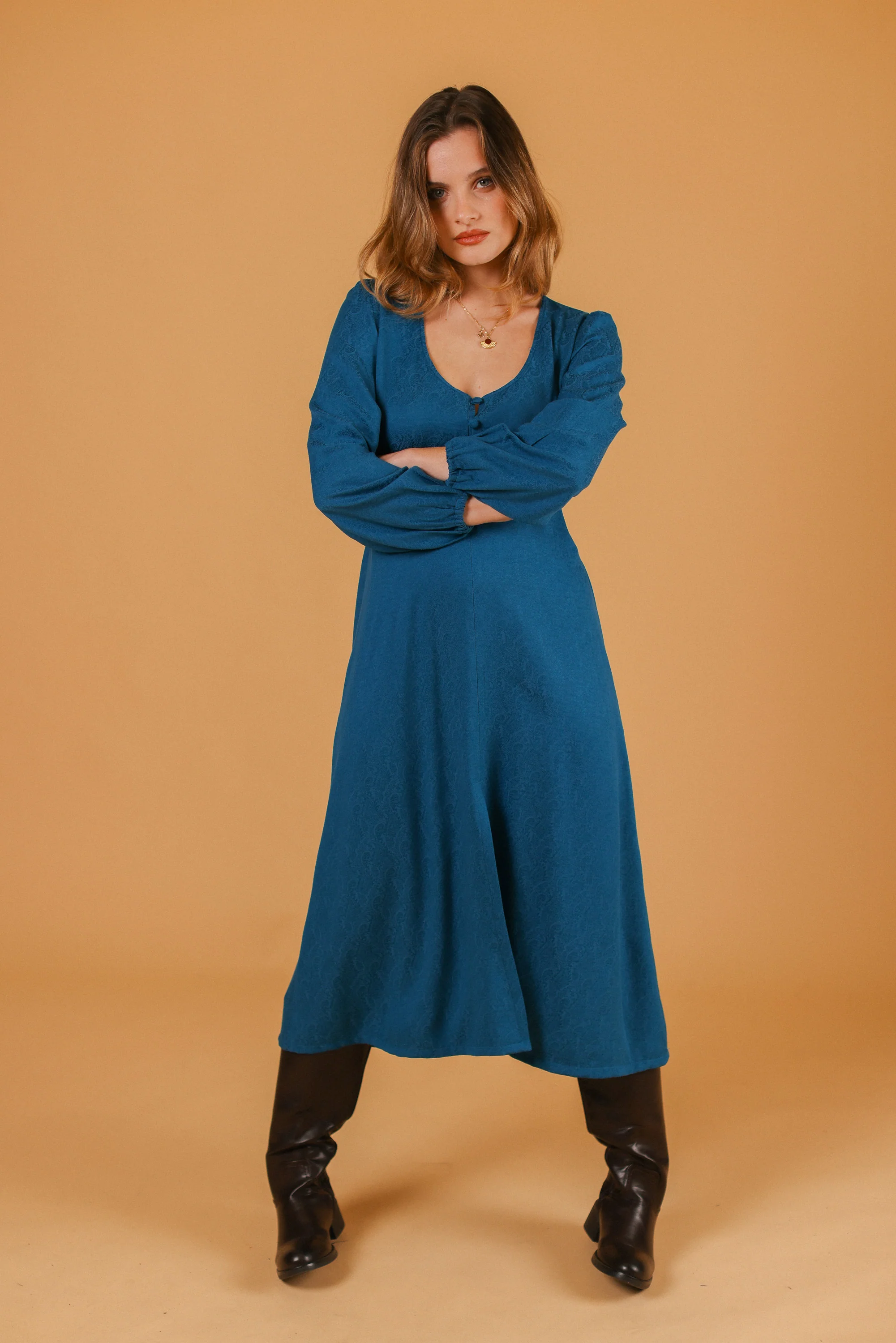 Dress Bronte Petrol - Image 3