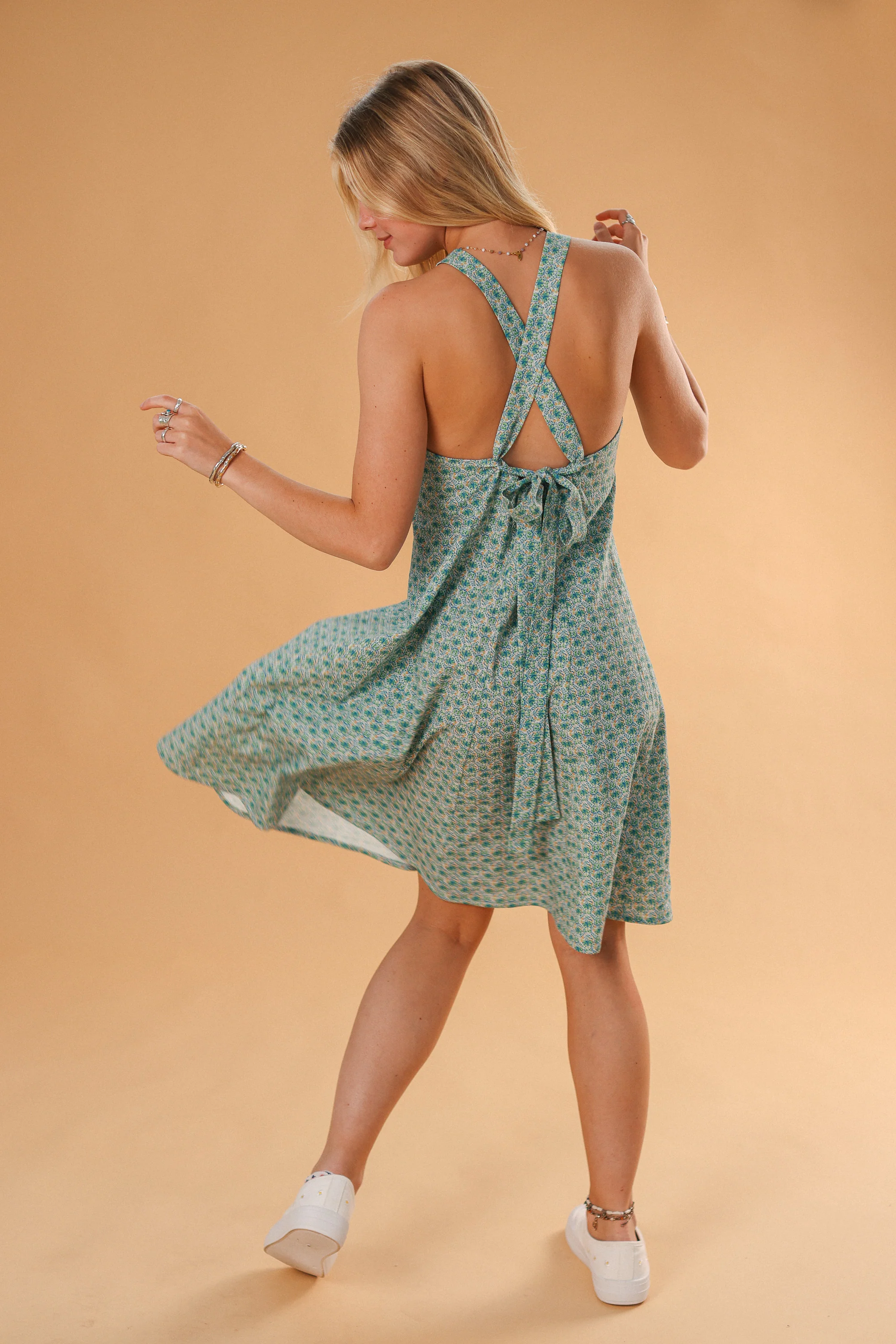 Dress Helene Mint Leafs - Image 3