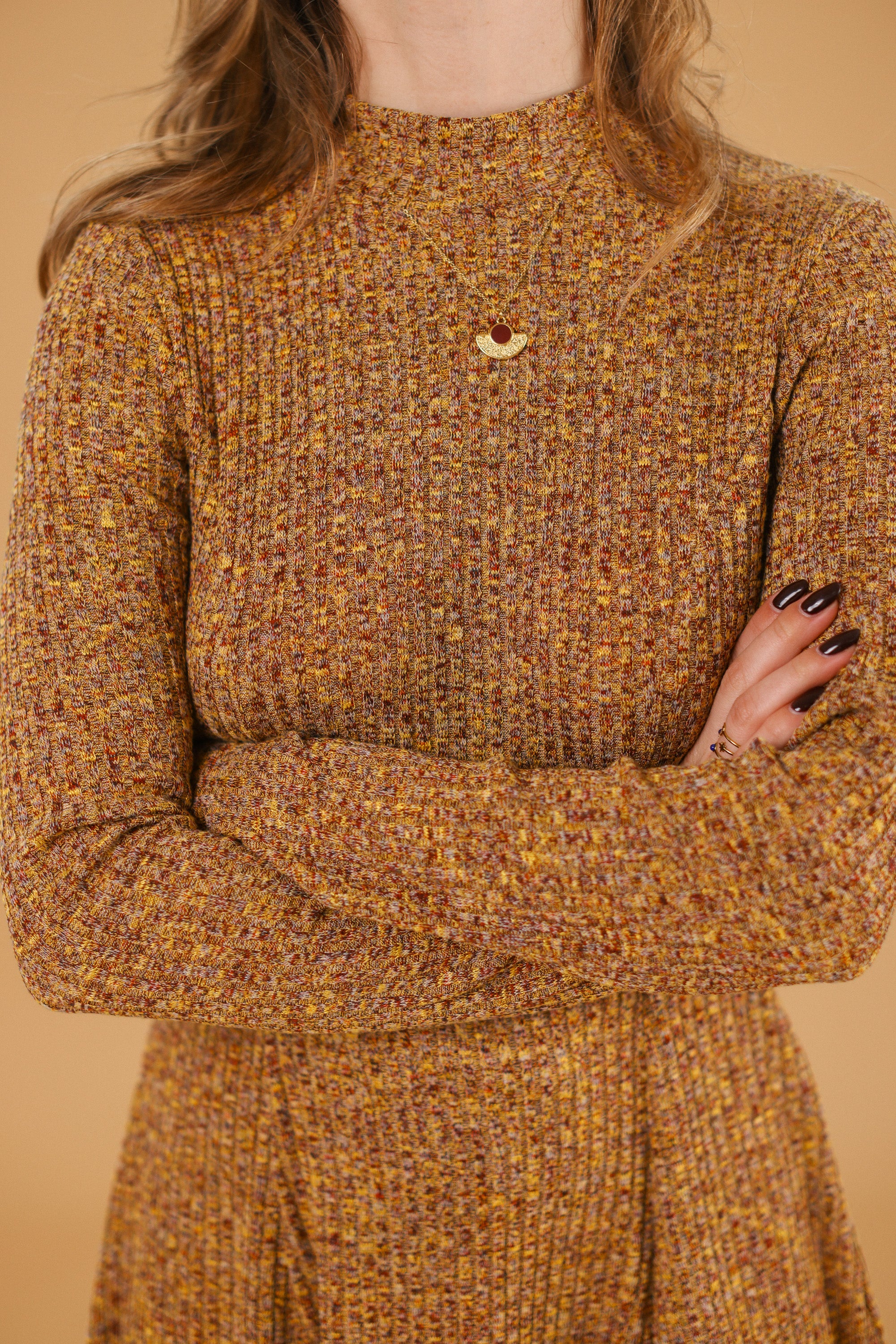 Dress Janette Mustard Melange - Image 5