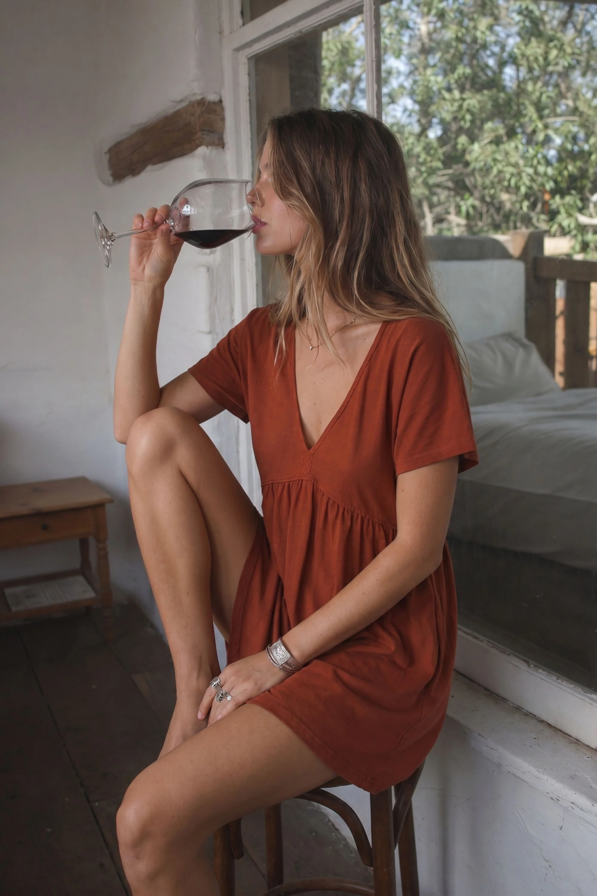 Dress Jella Stonewashed Rouge - Image 2