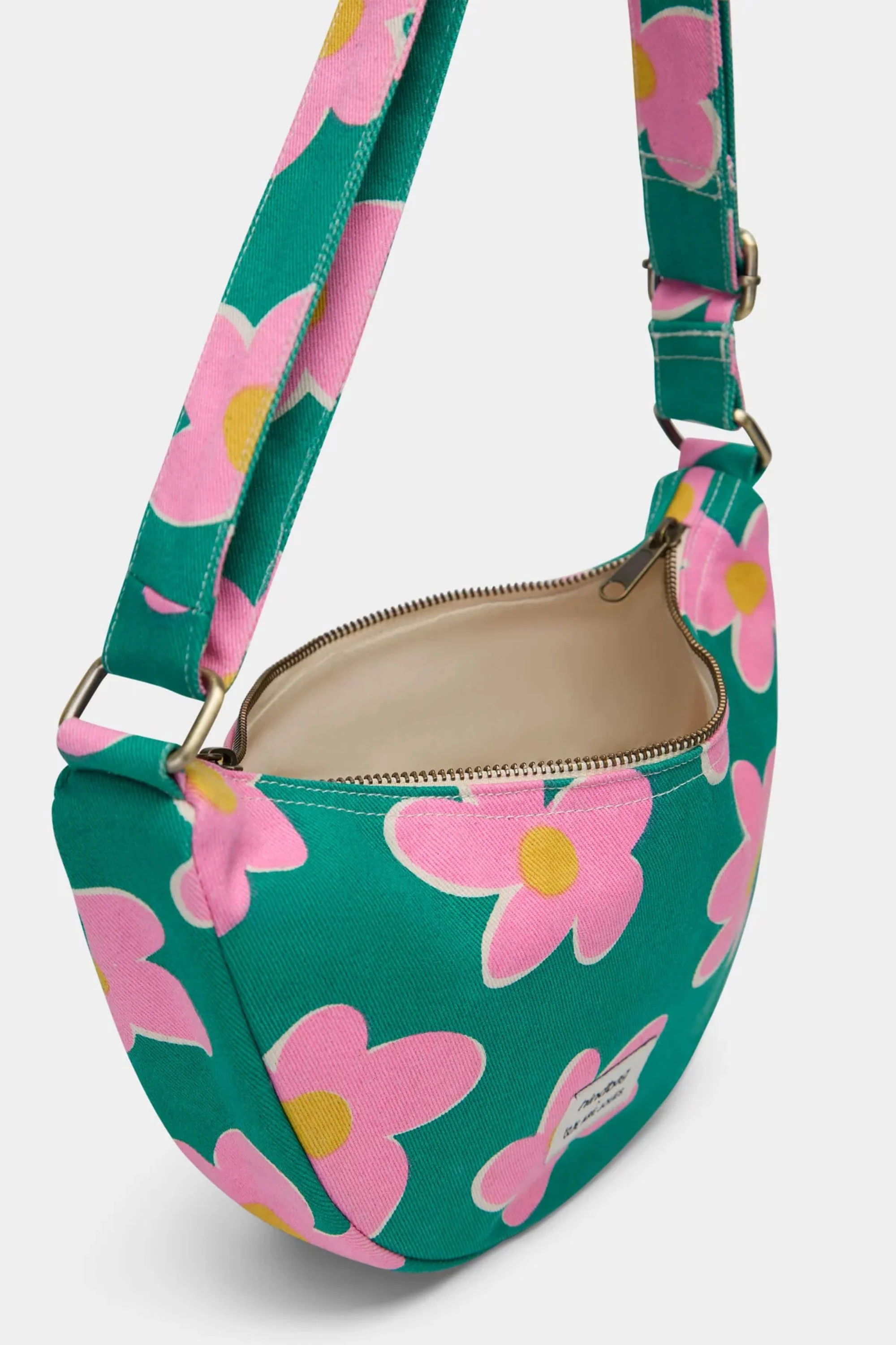 Half Moon Bag Andrea Big Flowers - Image 6