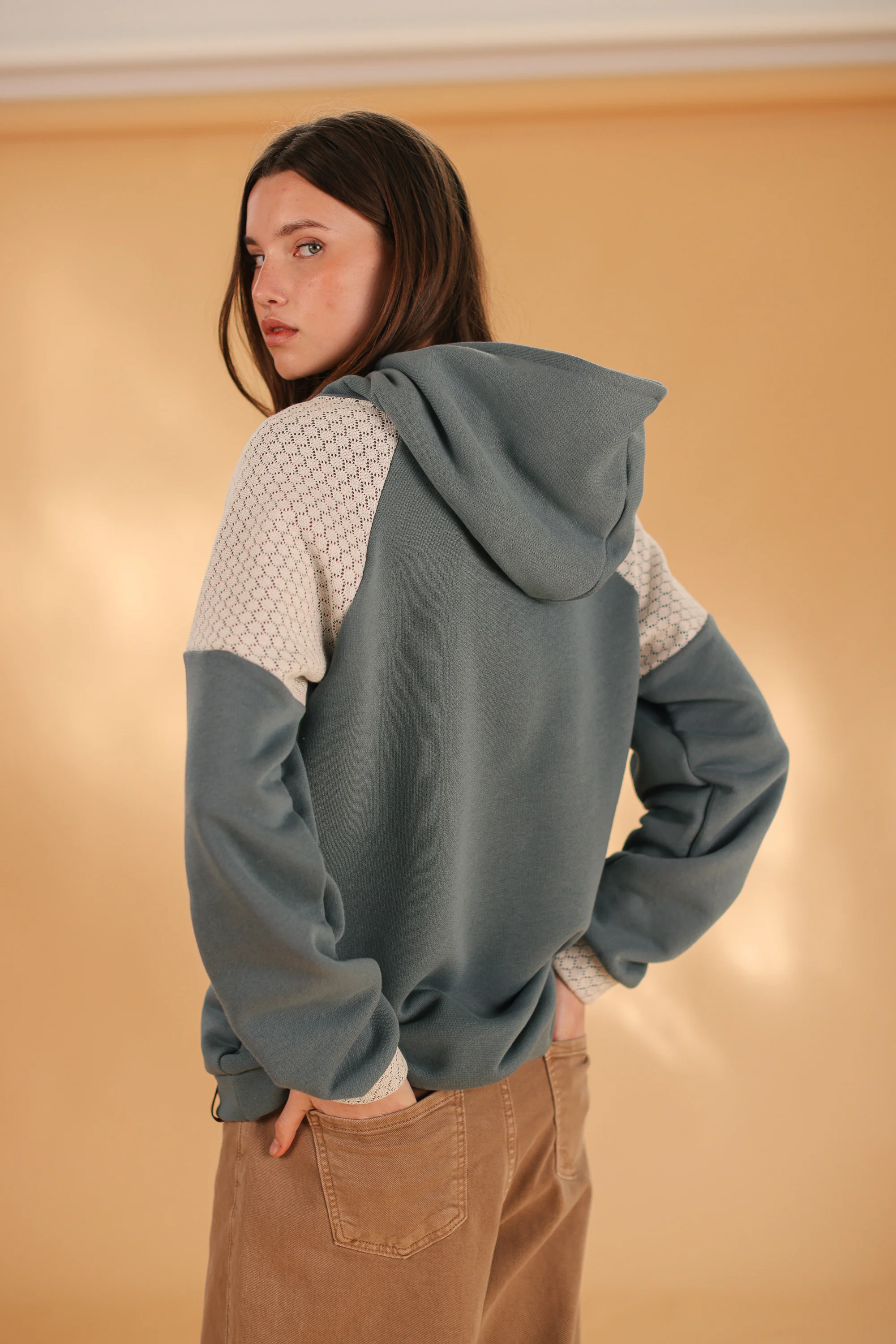 Hoodie Meyra Teal Lace - Image 9