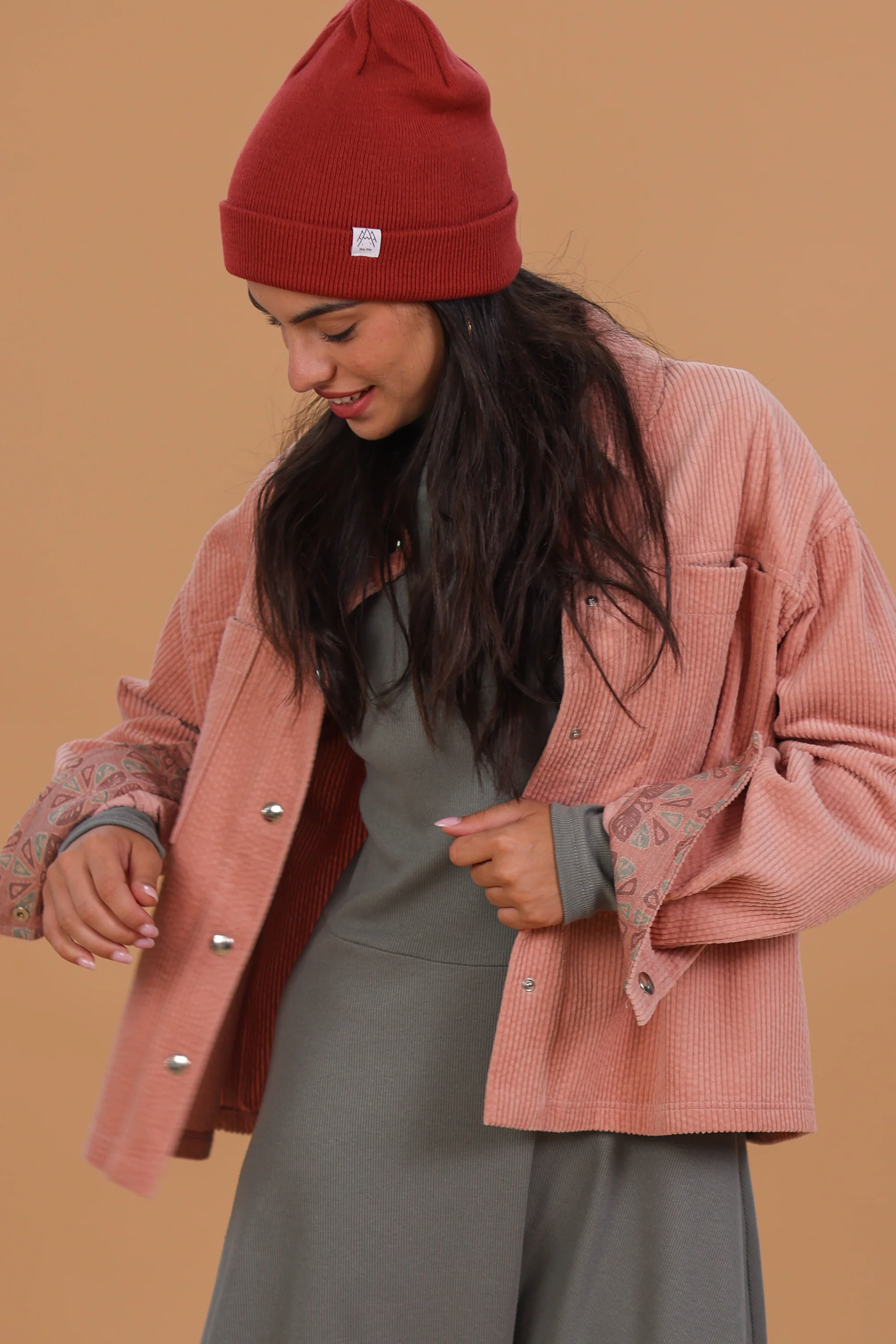 Jacket Calla Dusty Pink Leaves - Image 4