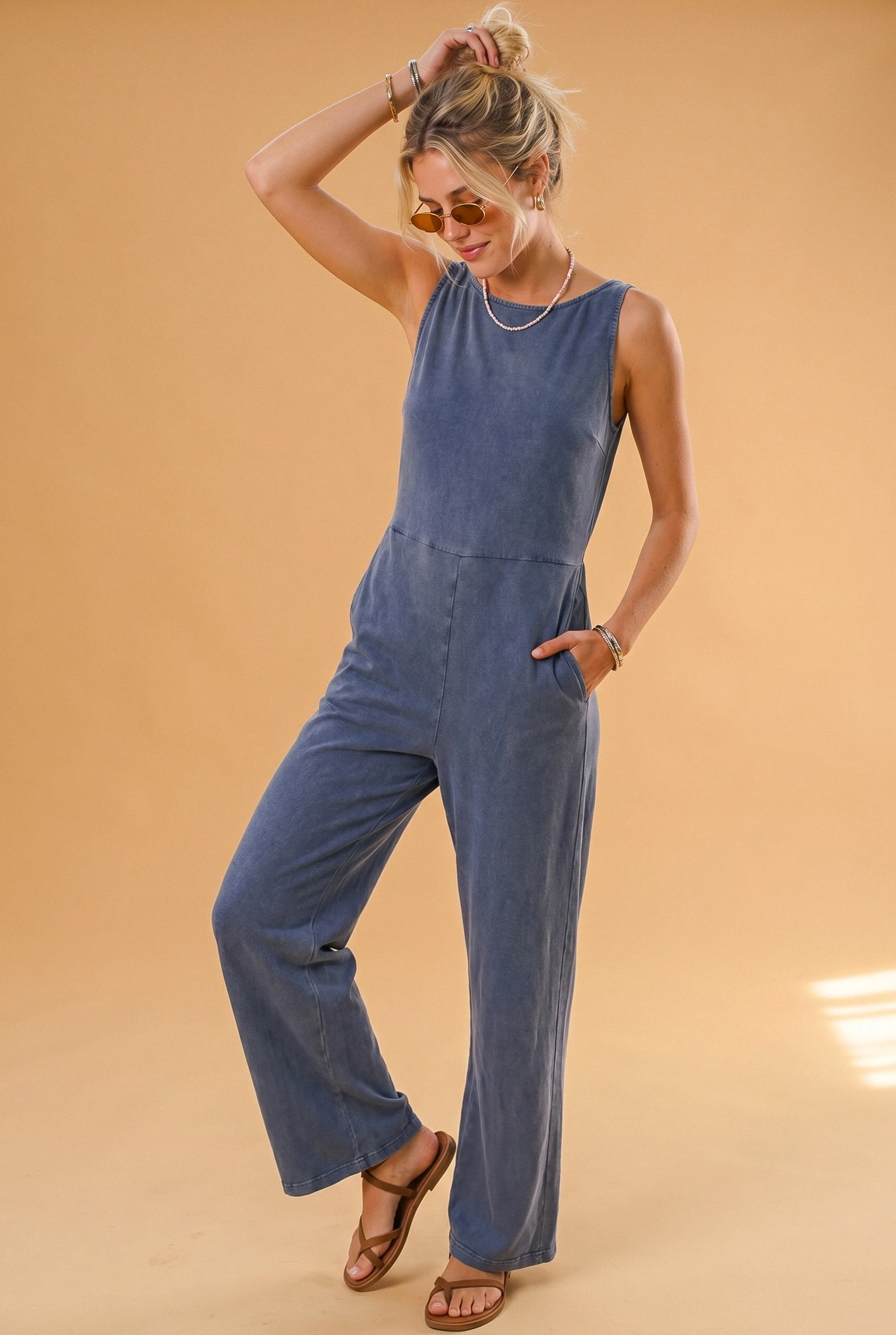 Jumpsuit Carla Stonewashed Blue - Image 4
