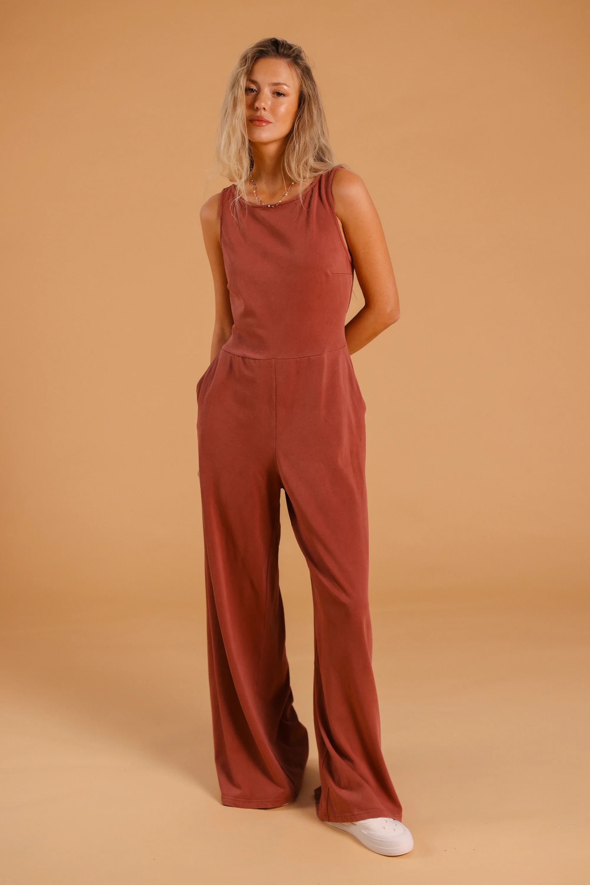 Jumpsuit Carla Stonewashed Rouge - Image 5