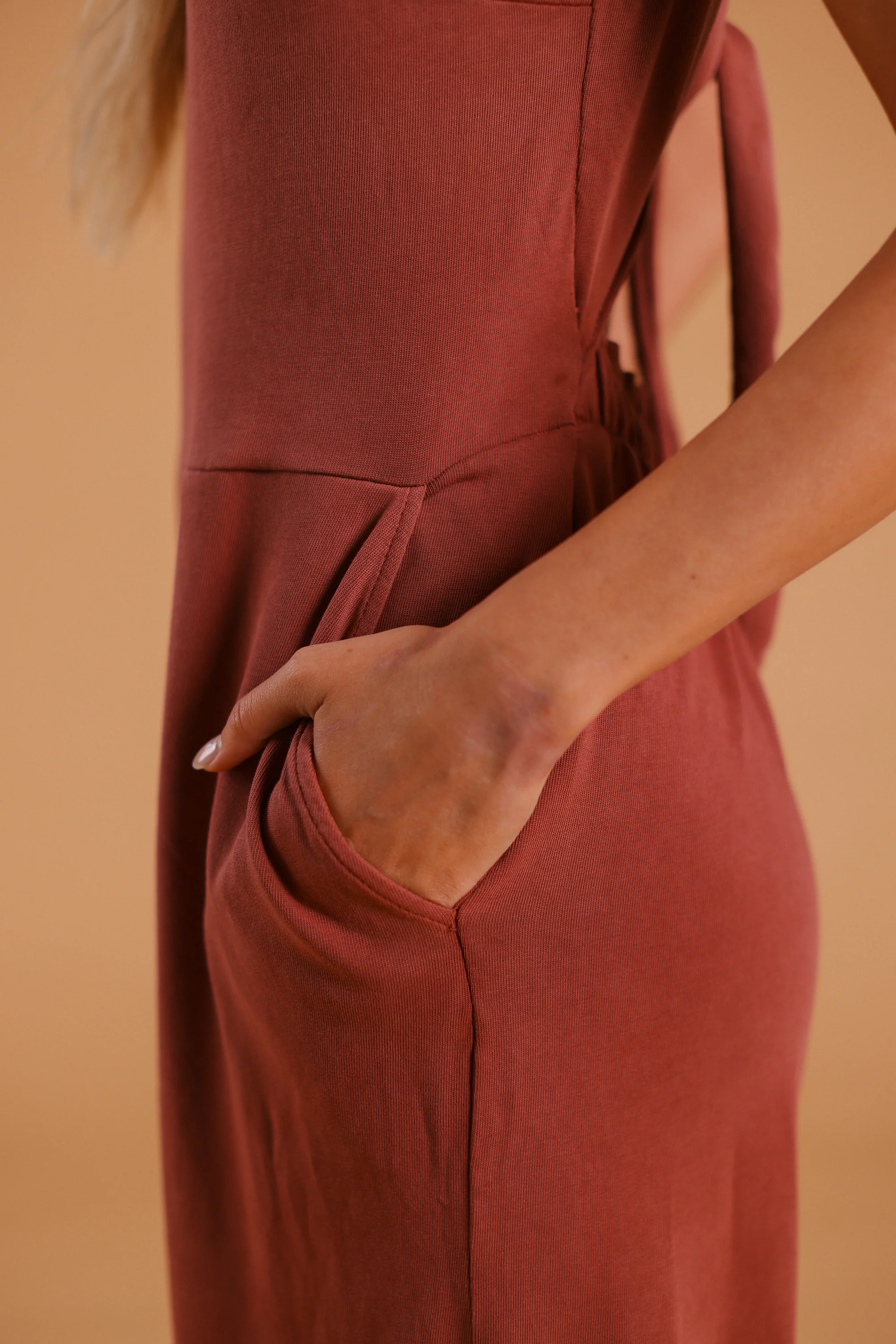 Jumpsuit Carla Stonewashed Rouge - Image 8