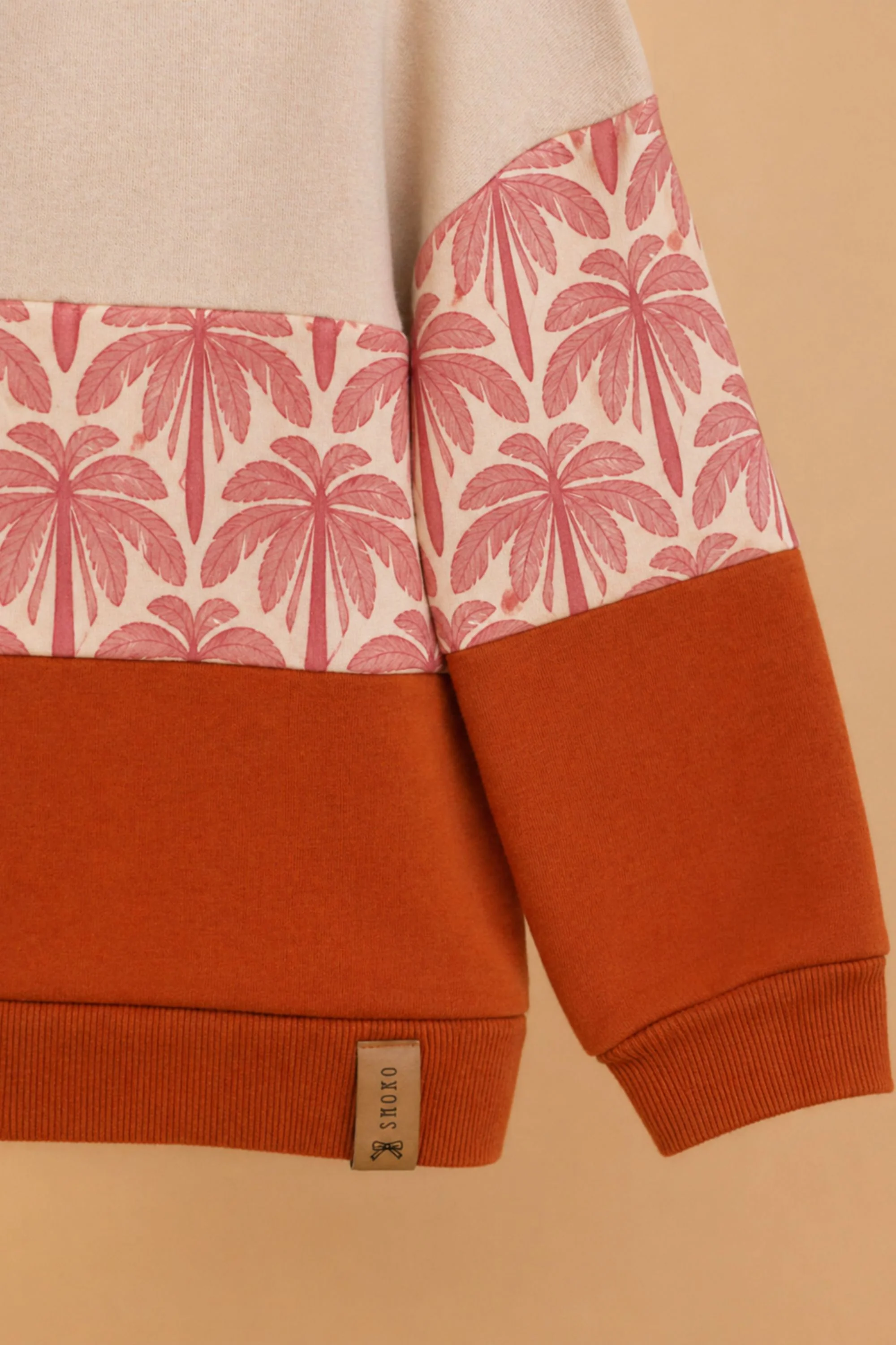 Kids Sweater Mia Cream Rose Palms - Image 2