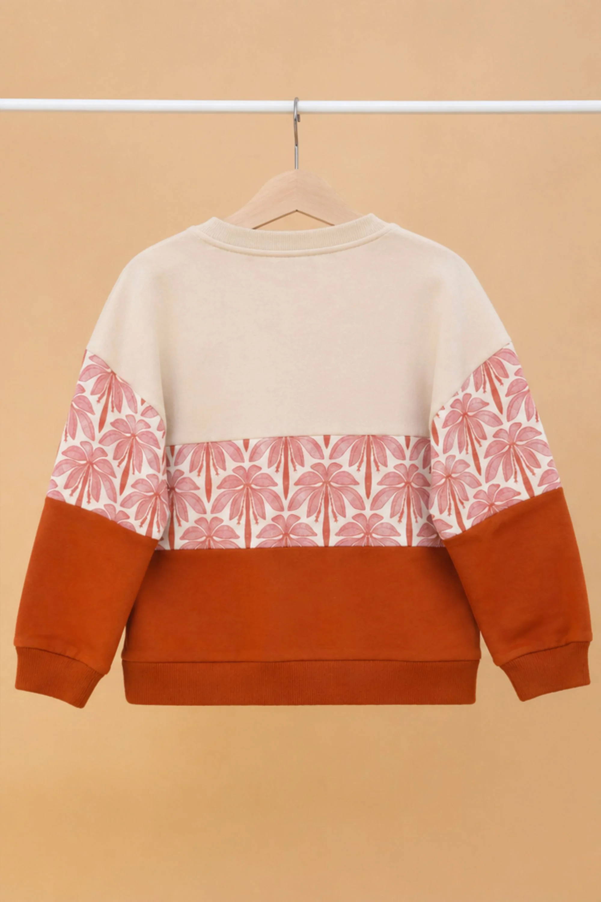 Kids Sweater Mia Cream Rose Palms - Image 3