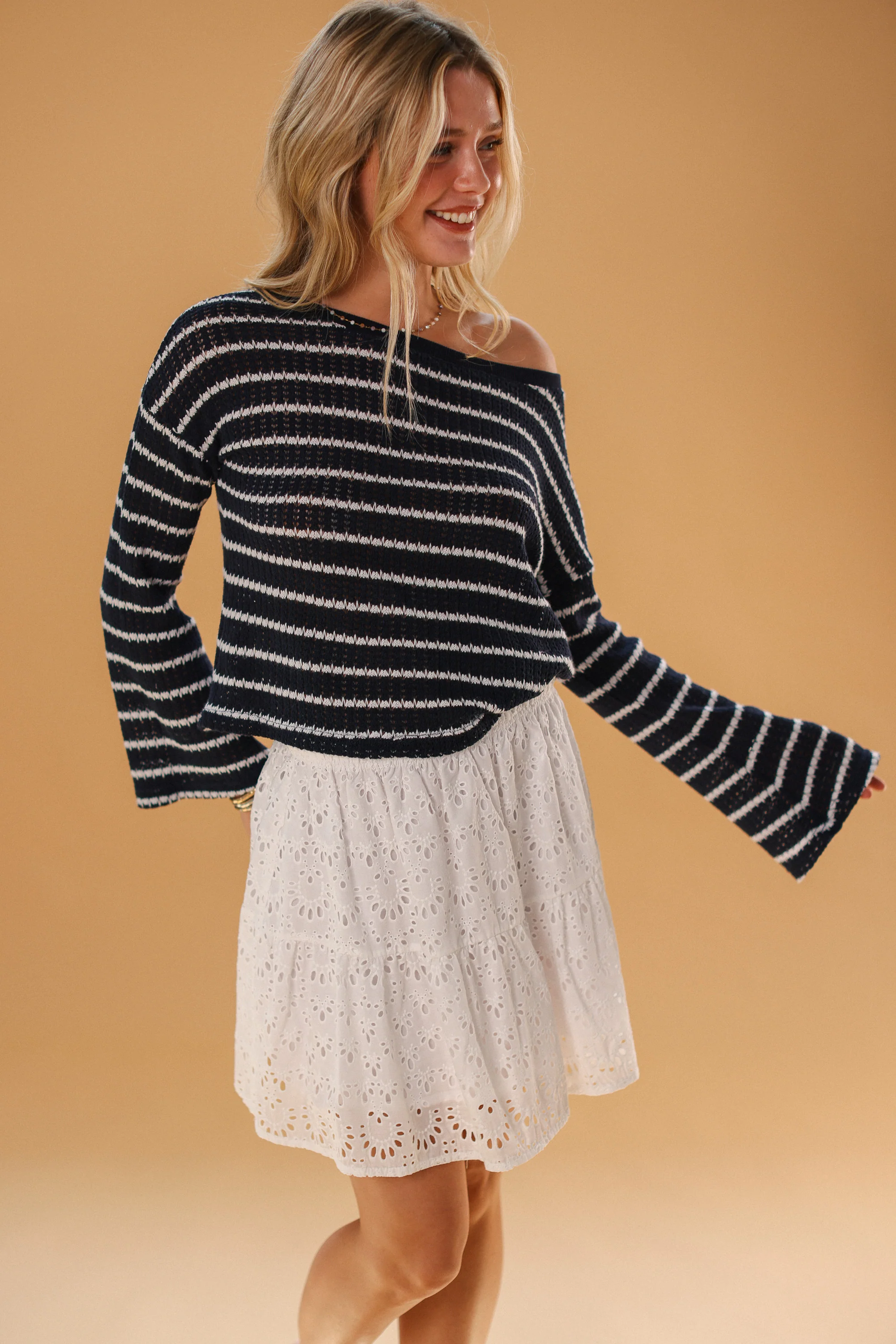 Knit Sweater Aurelie White Stripes - Image 12