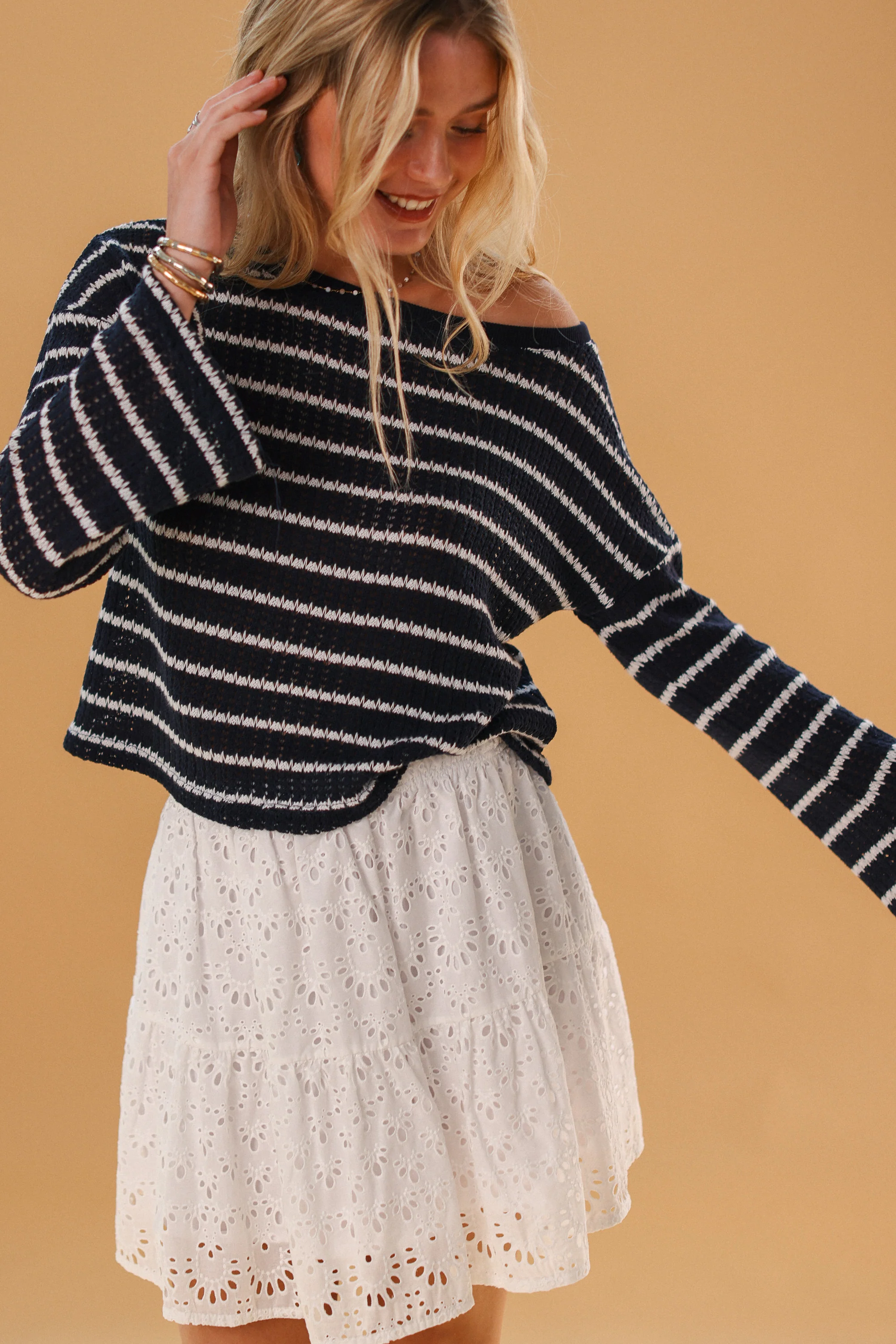 Knit Sweater Aurelie White Stripes - Image 5