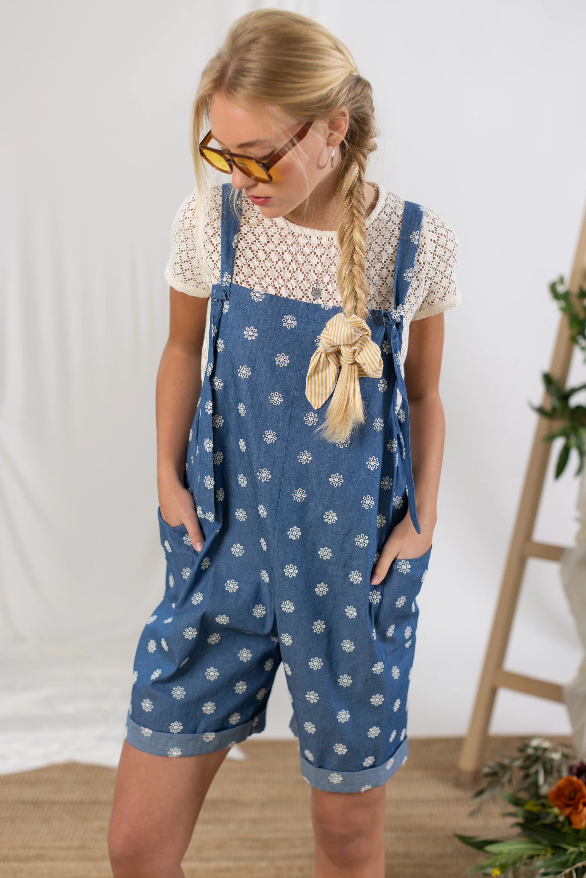 Playsuit Kalina Denim Daisies - Image 3