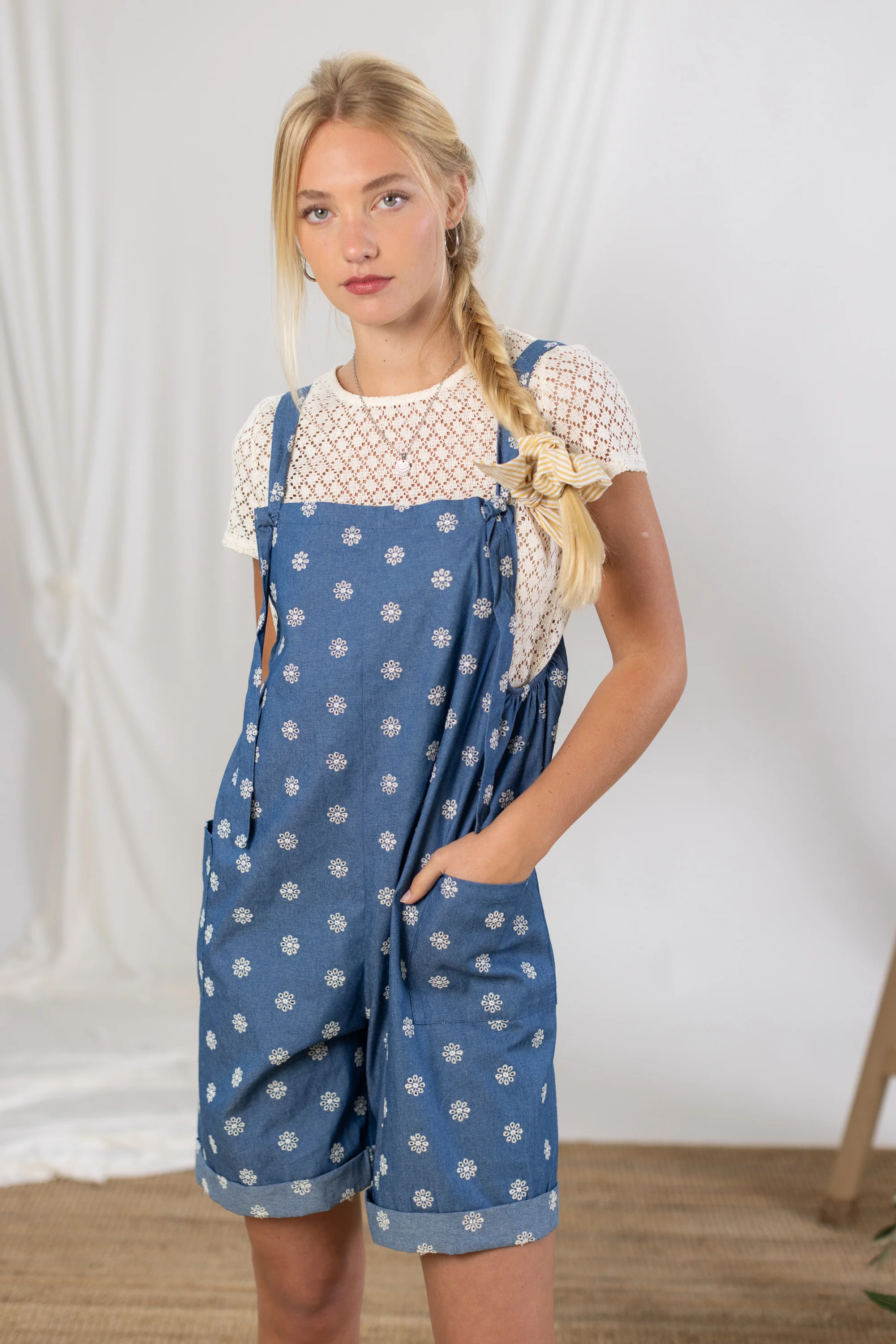Playsuit Kalina Denim Daisies - Image 8