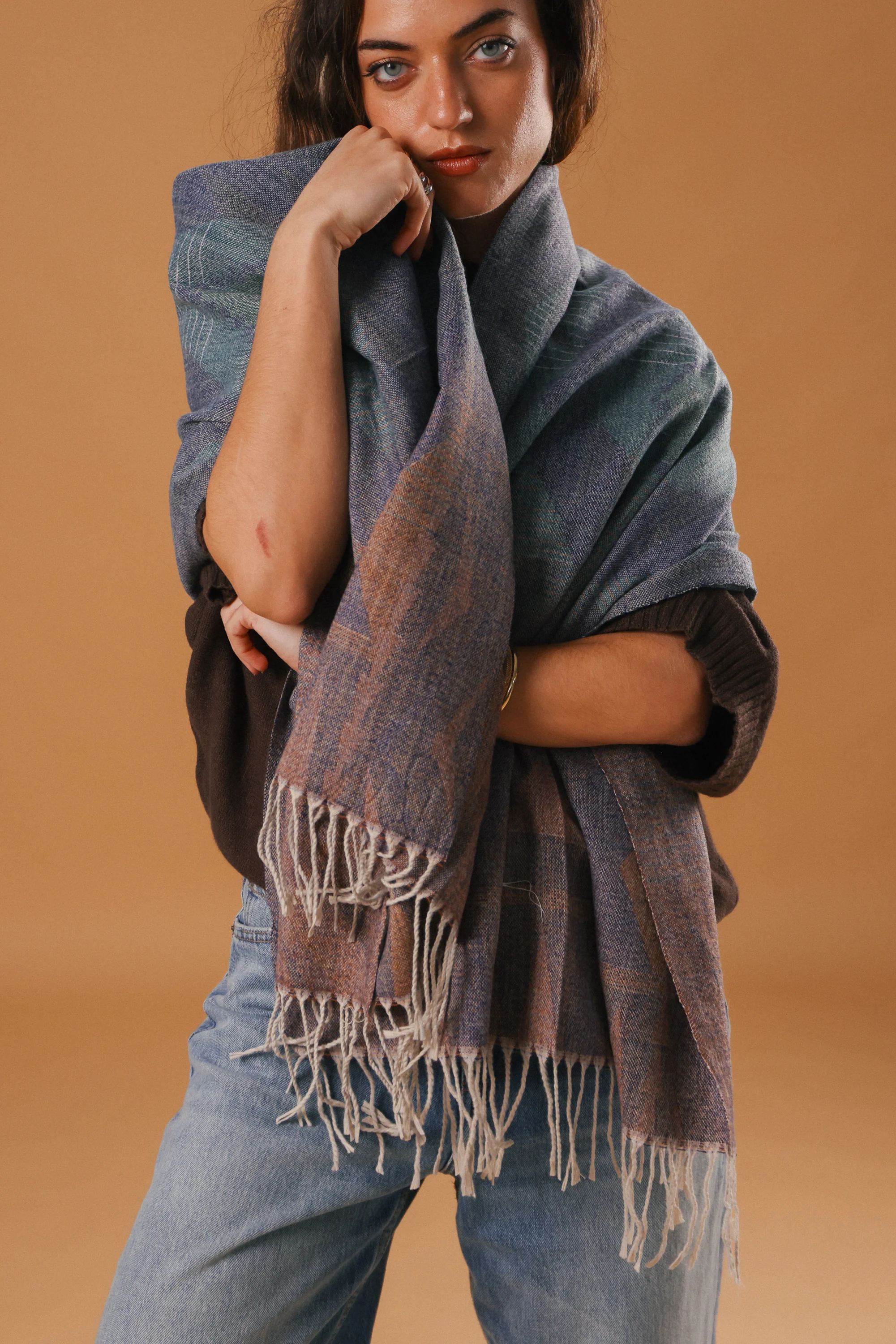 Scarf Auravine Grey-Green