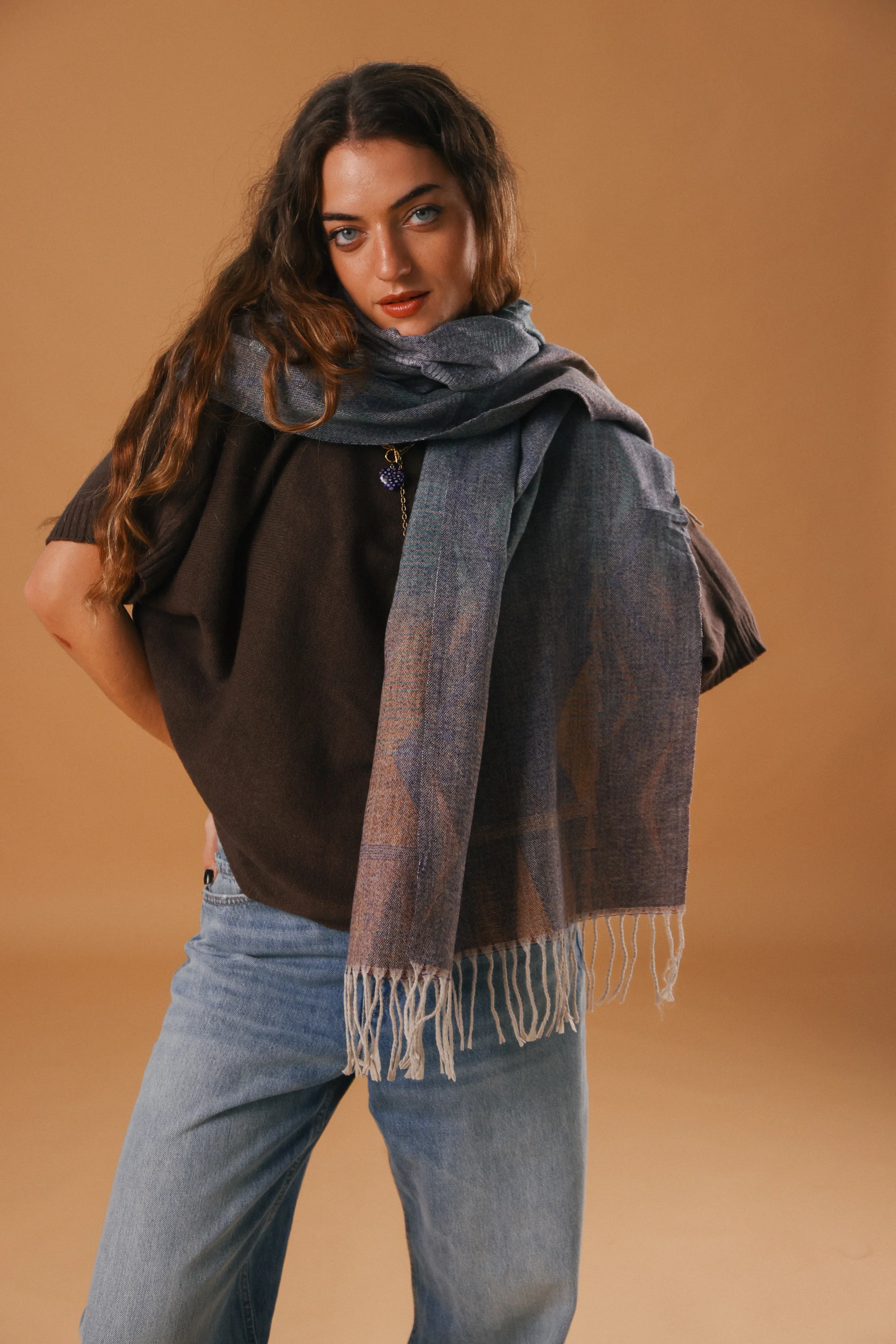 Scarf Auravine Grey-Green - Image 3