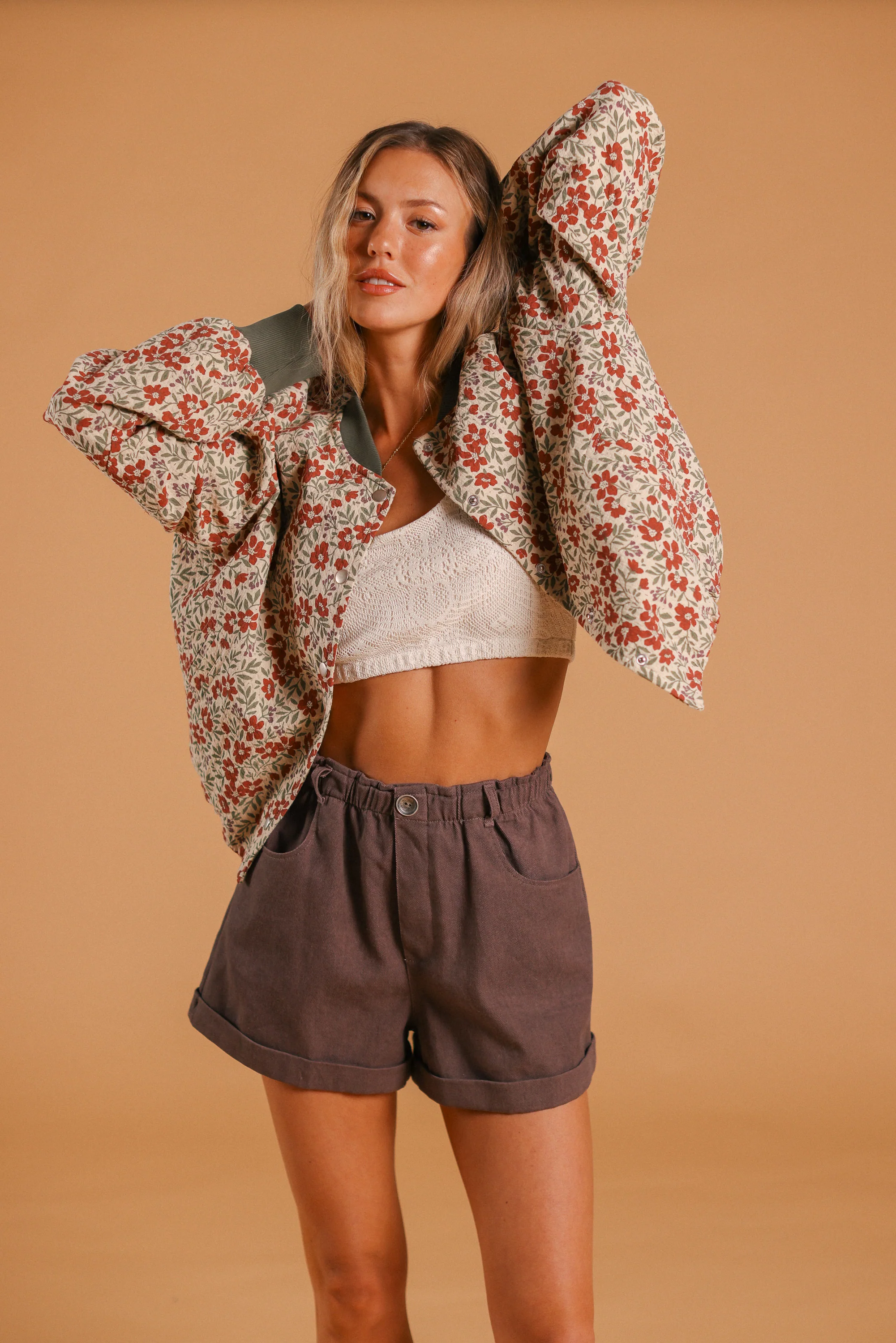 Shorts Lorna Brown-Purple - Image 4