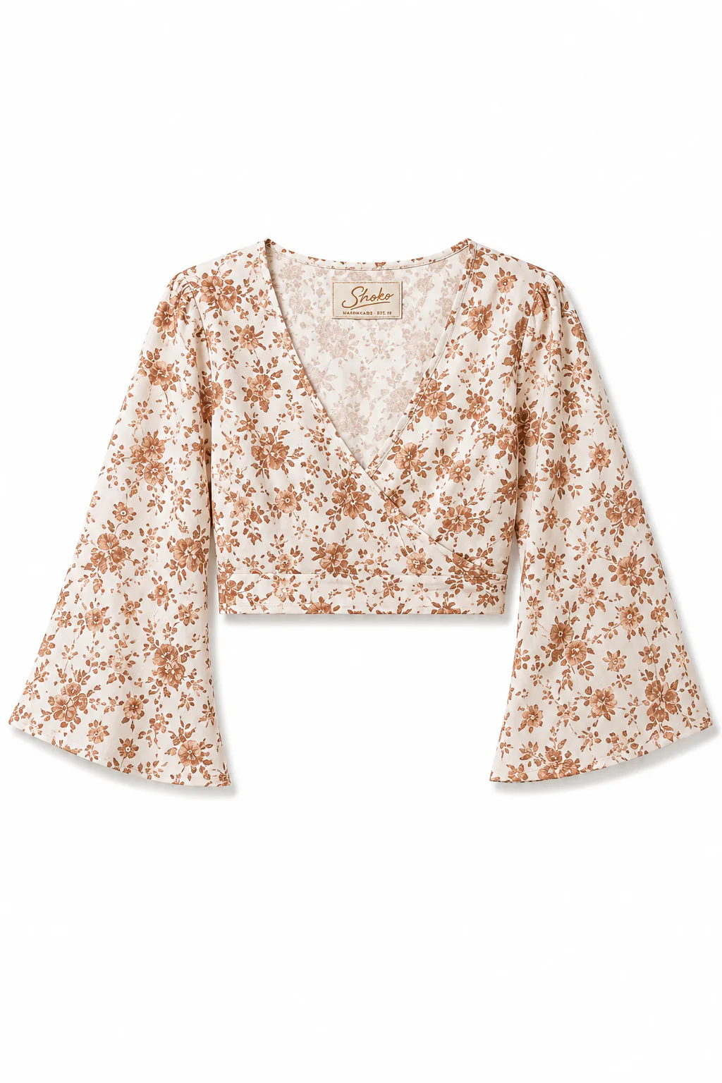Shrug Top Valerie Latte Flowers - Image 2
