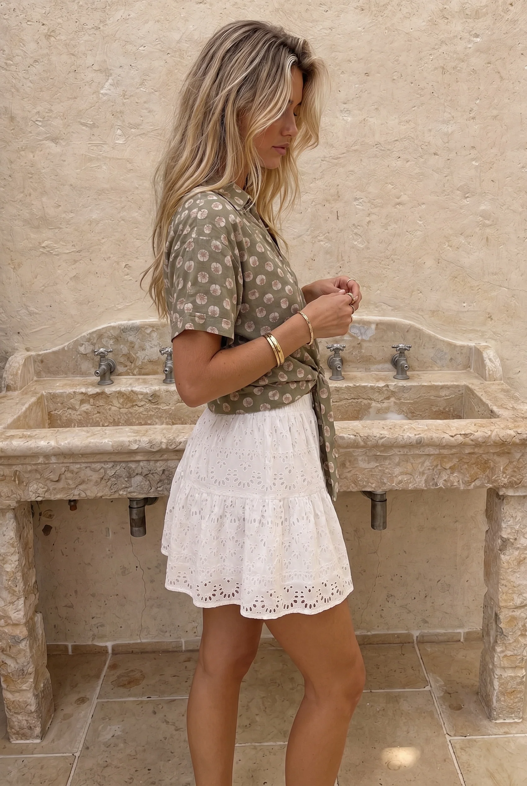 Skirt Joryn White Embroidered - Image 4