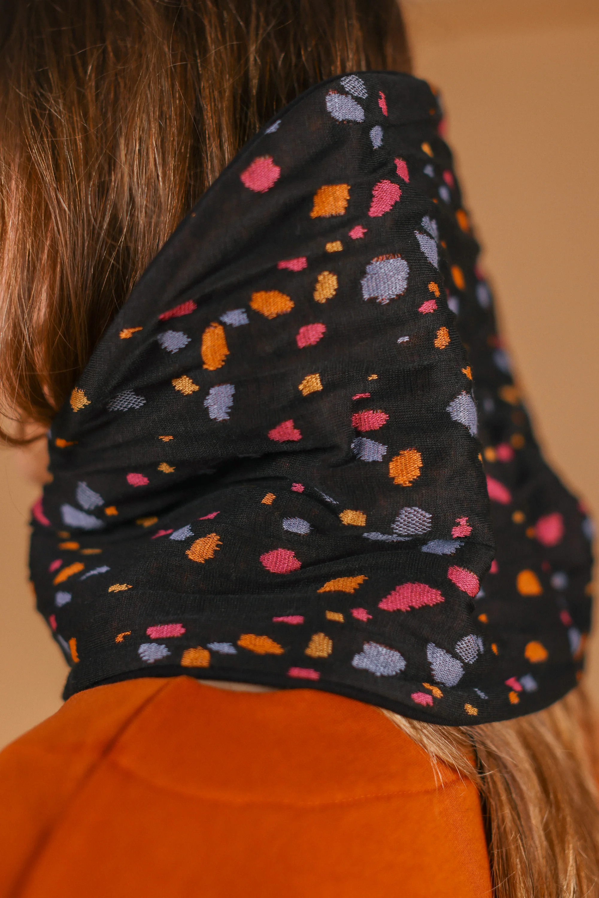 Snood Scarf Colorful Polka Dots - Image 3