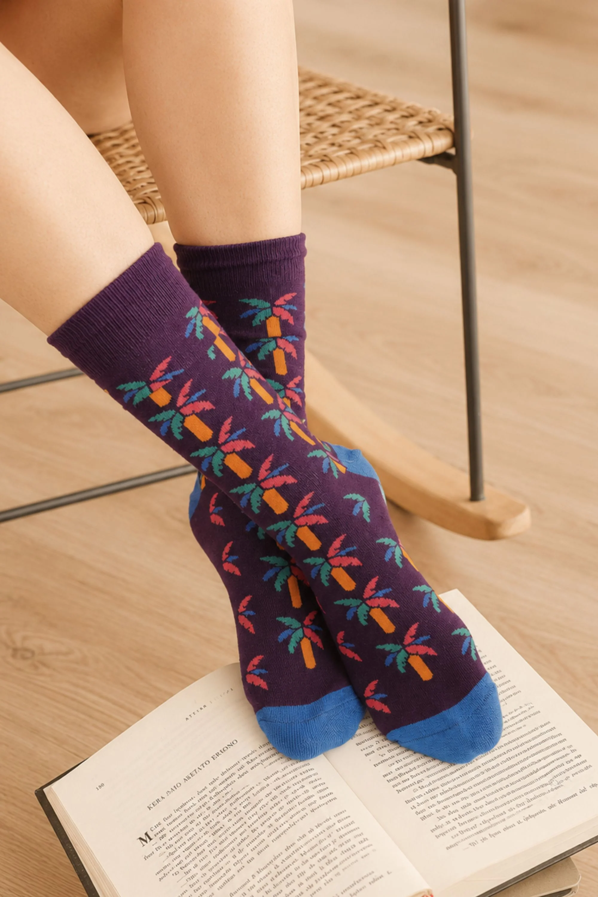 Socks Palms Purple - Image 3