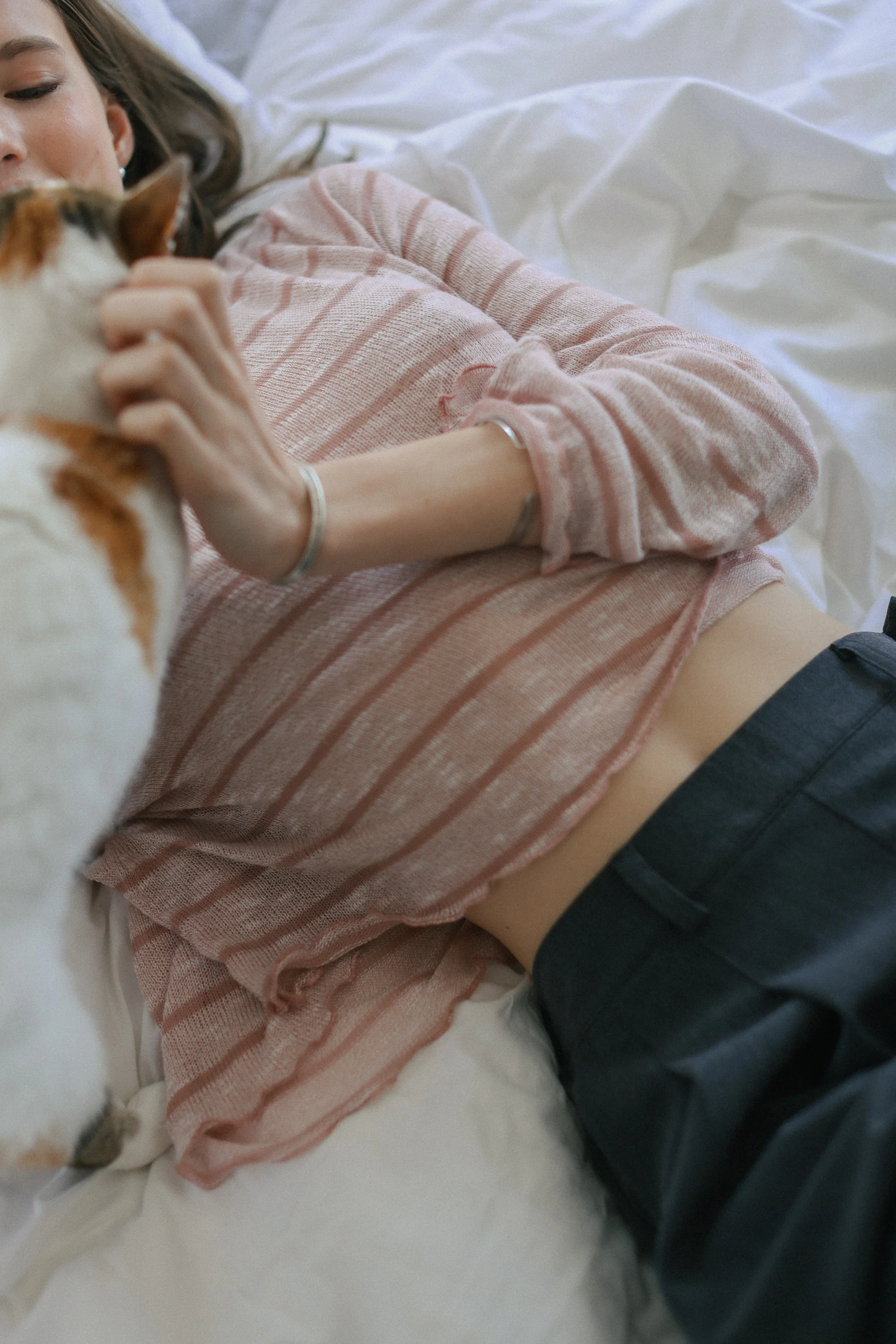 Top Keri Dusty Pink Stripes - Image 13