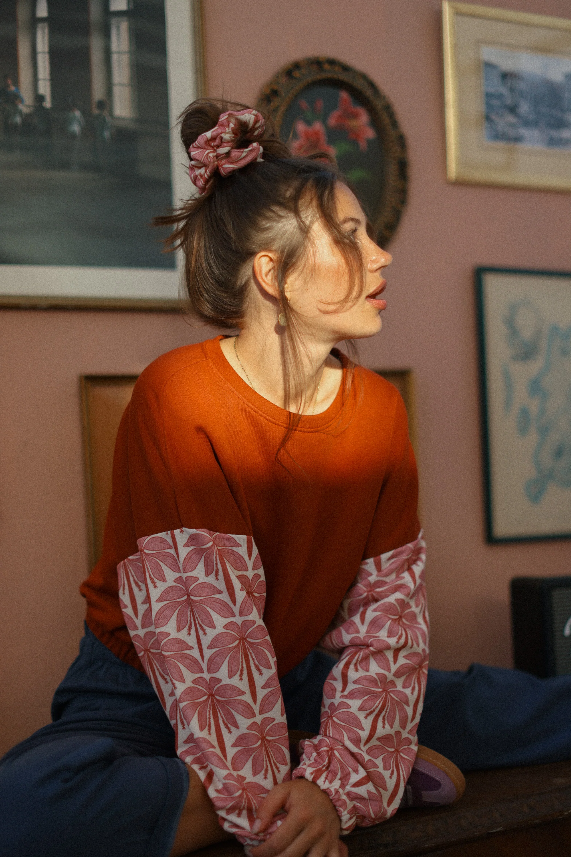 Sweater Maelis Terracotta Rose Palms - Image 14