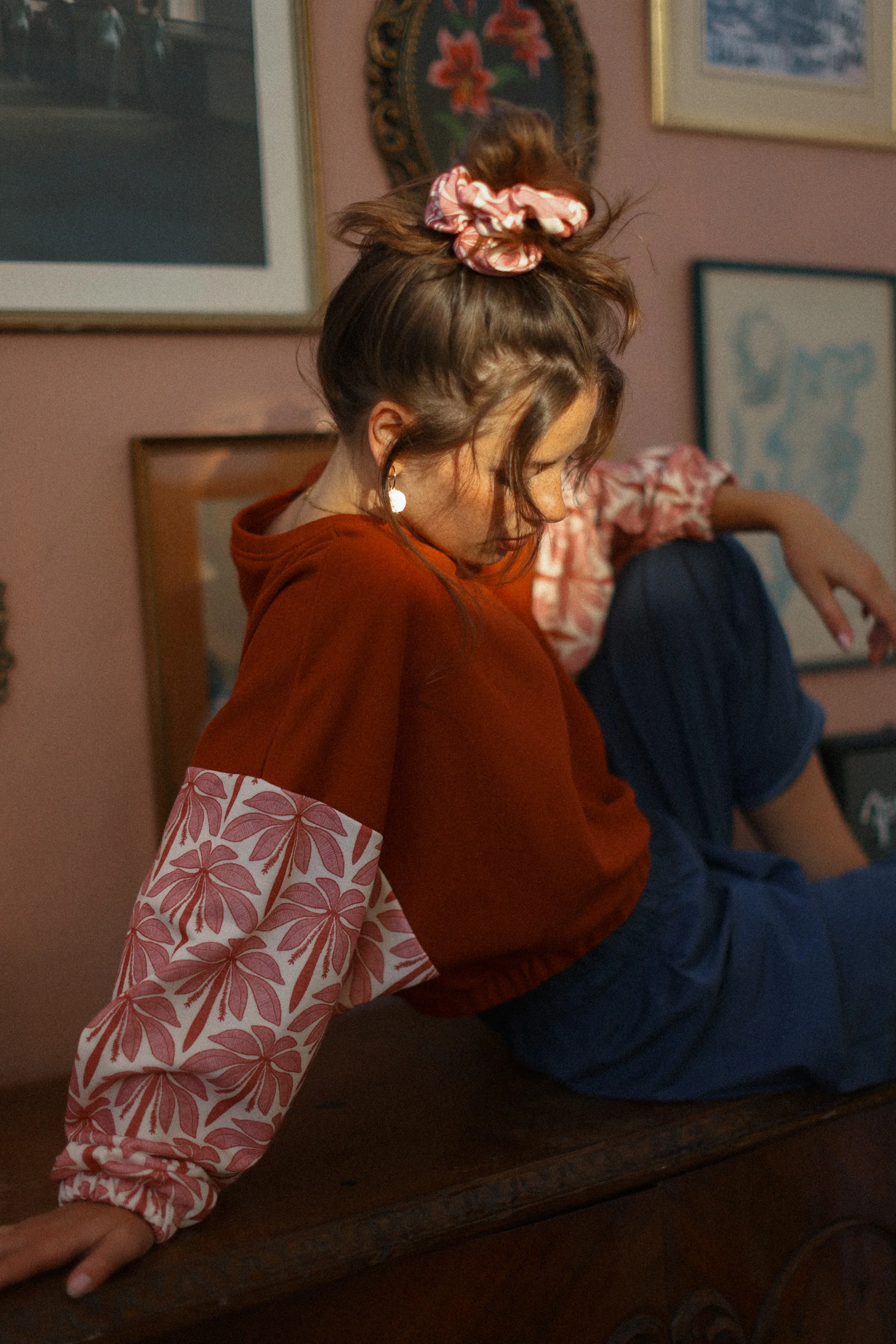 Sweater Maelis Terracotta Rose Palms - Image 15