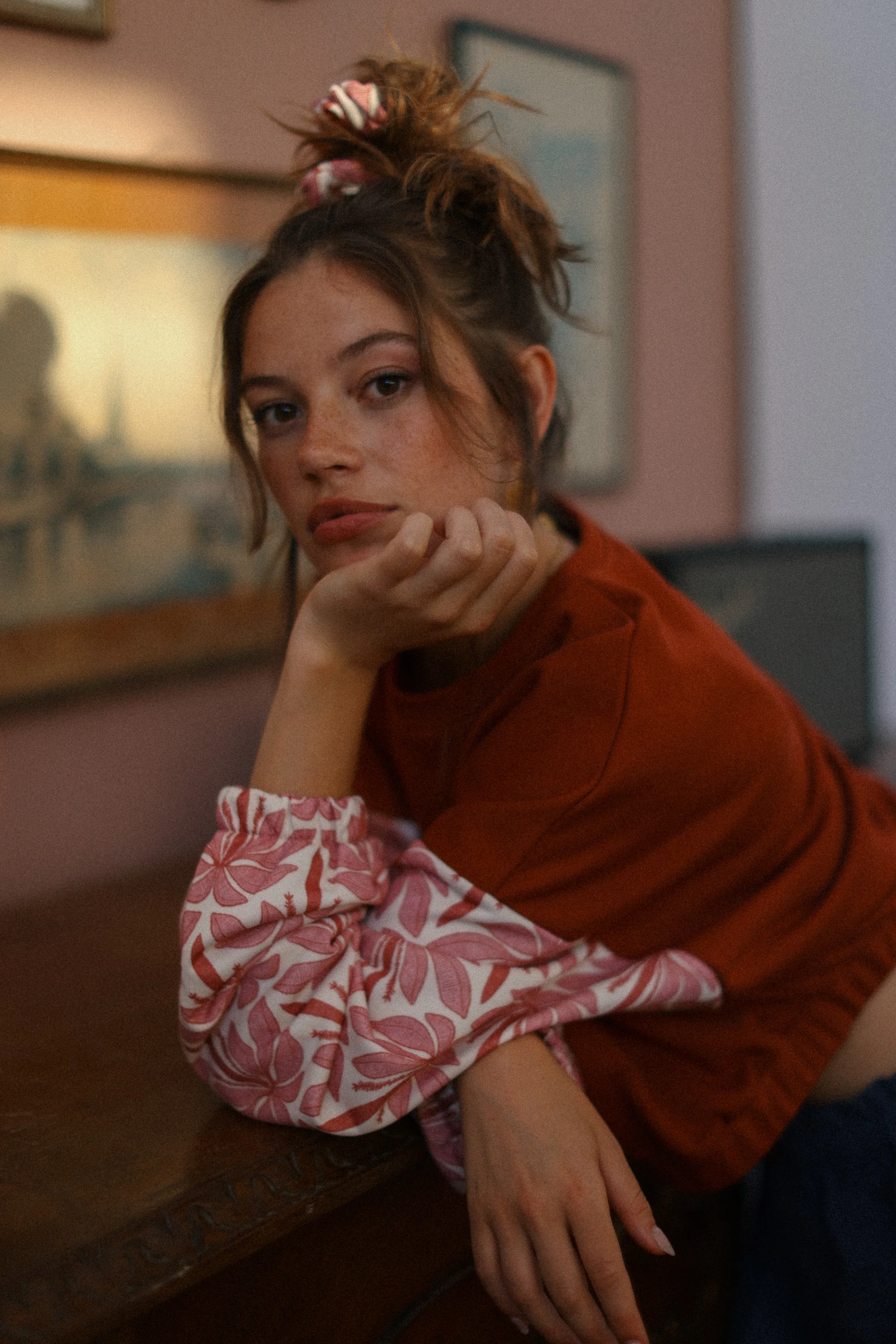 Sweater Maelis Terracotta Rose Palms - Image 16