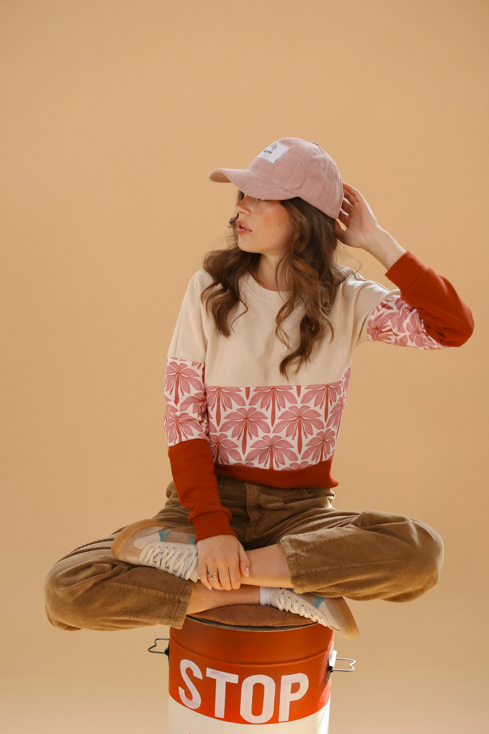 Sweater Mia Cream Rose Palms - Image 5