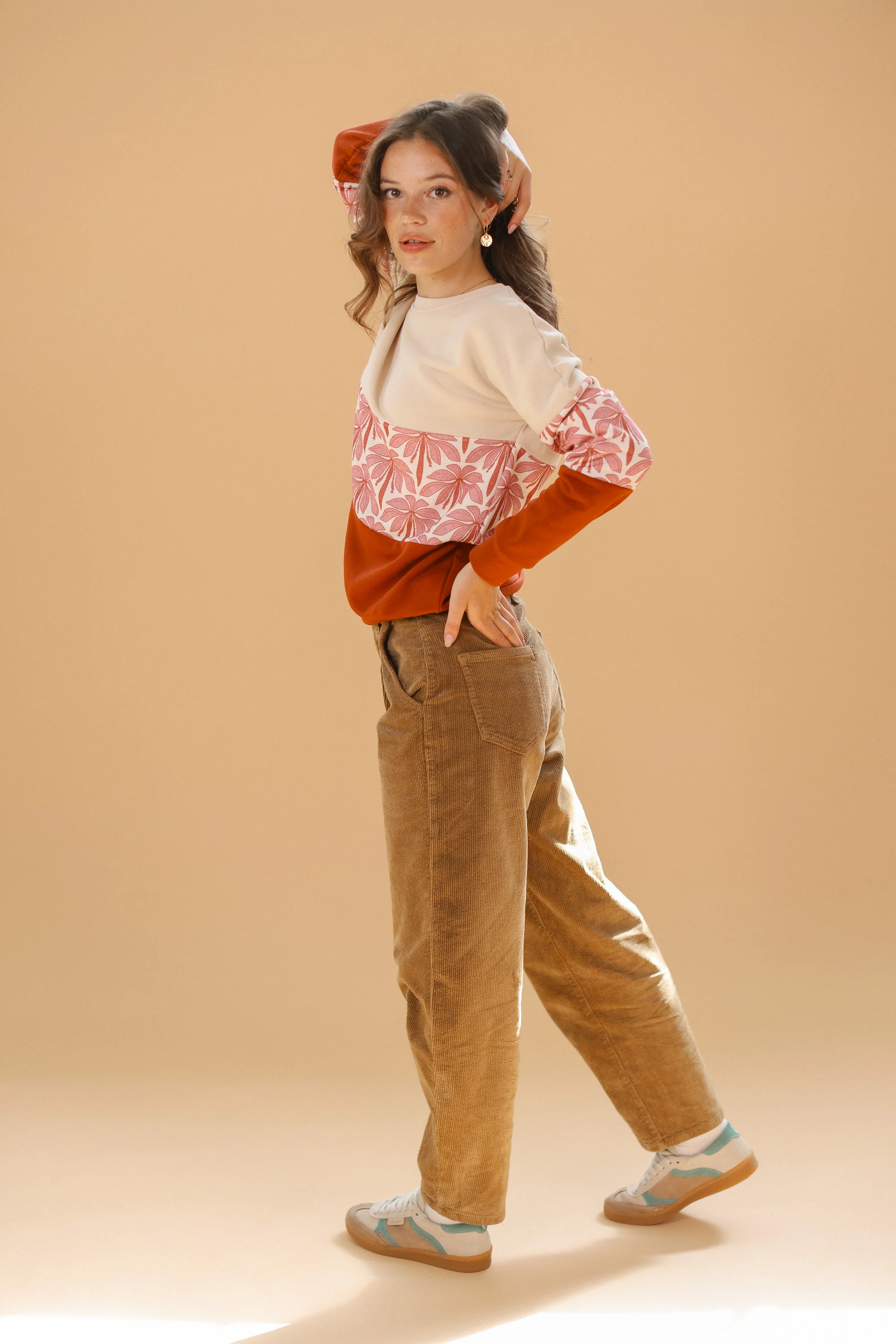 Sweater Mia Cream Rose Palms - Image 9