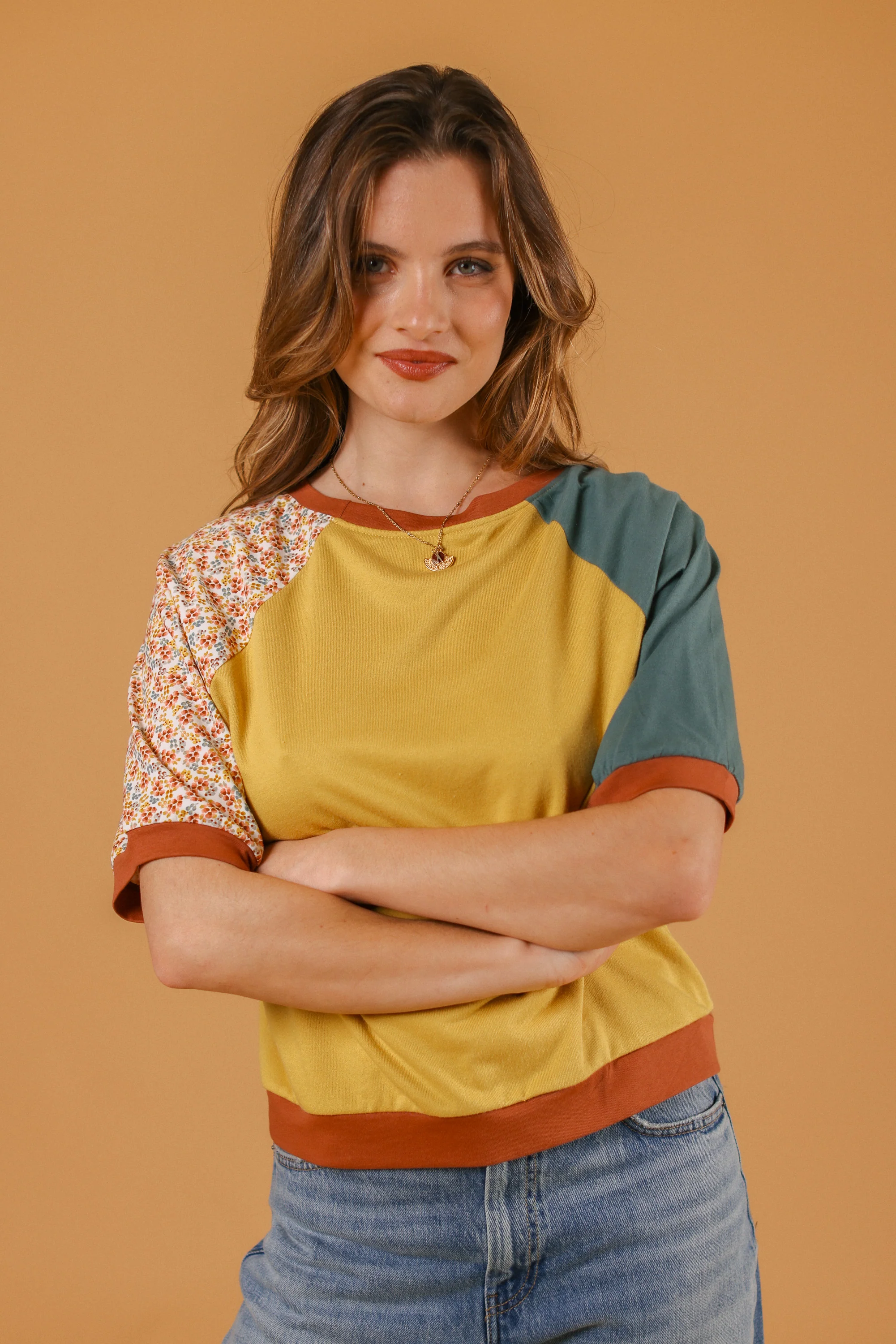 Top Emory Mustard Floral - Image 4