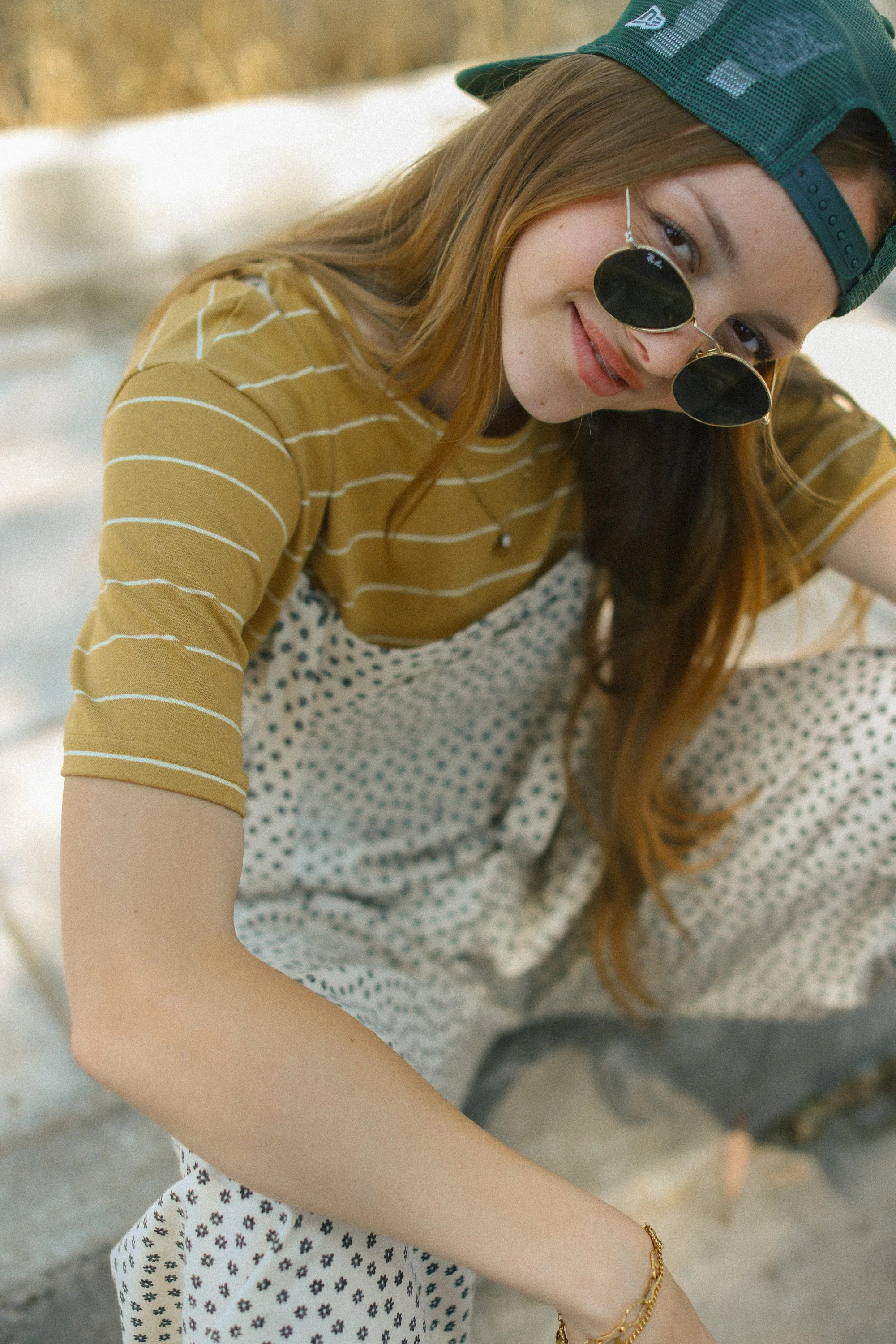 Top Kyra Mustard Stripes - Image 3