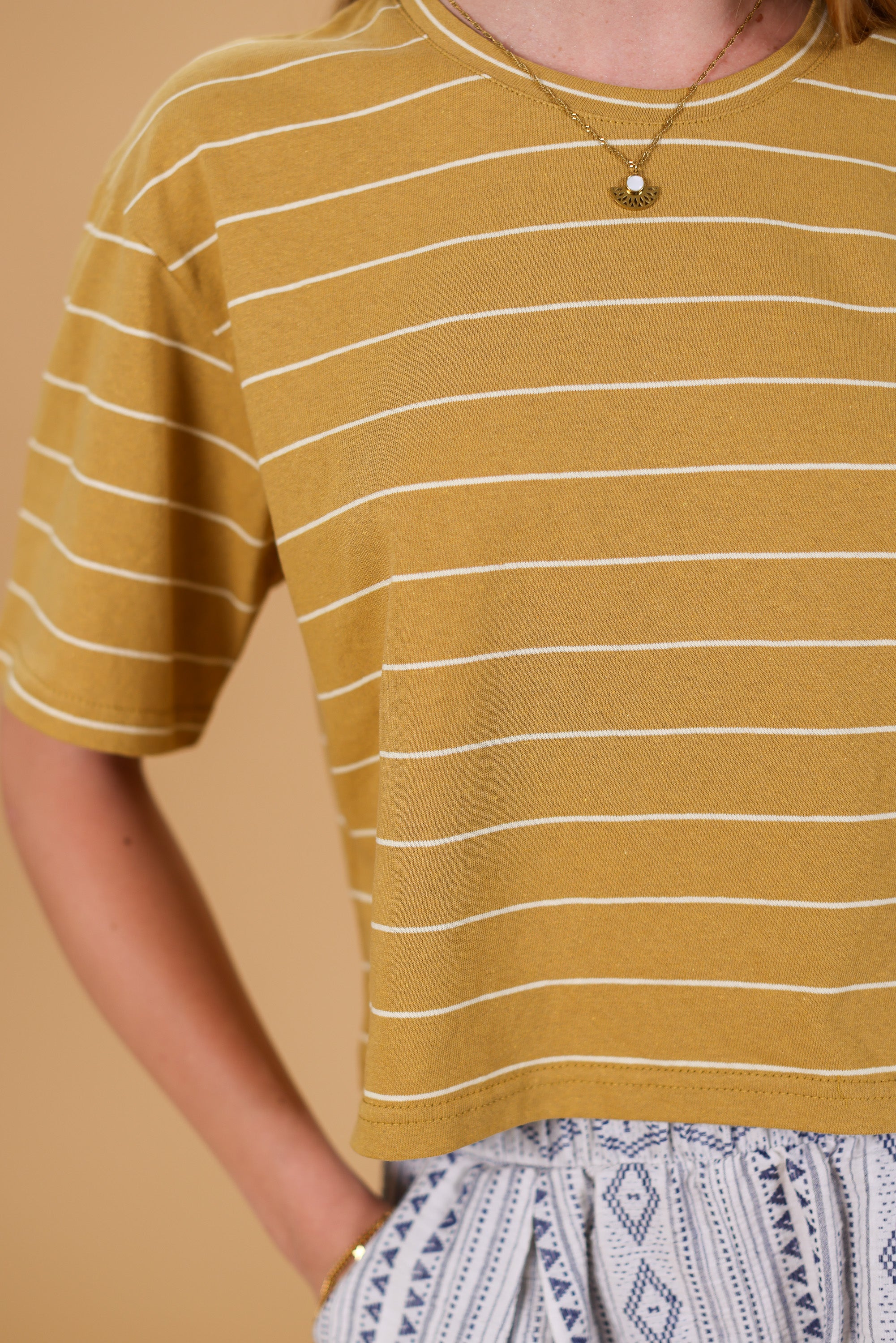 Top Kyra Mustard Stripes - Image 6
