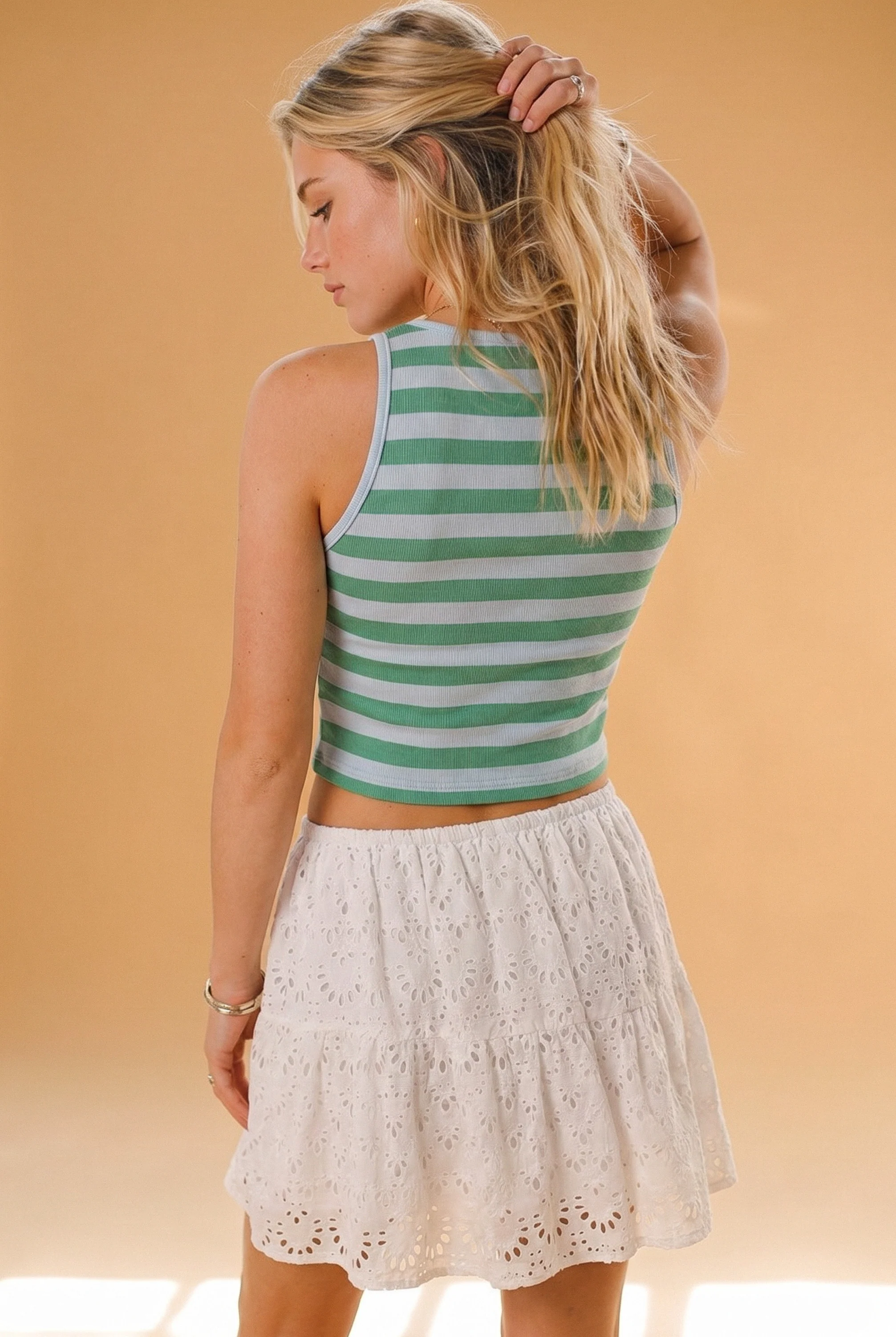 Top Liz Green Stripes - Image 2