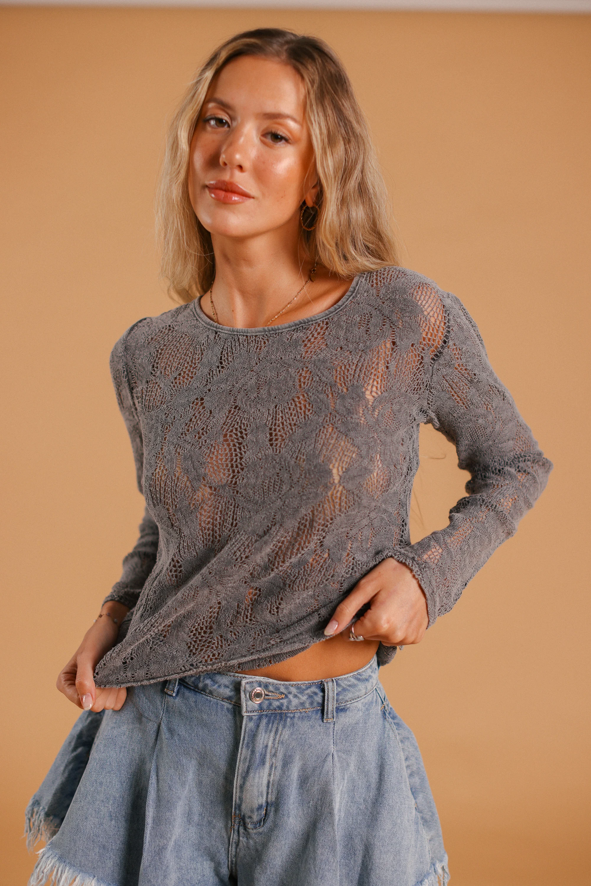 Top Marlena Stonewashed Grey - Image 4