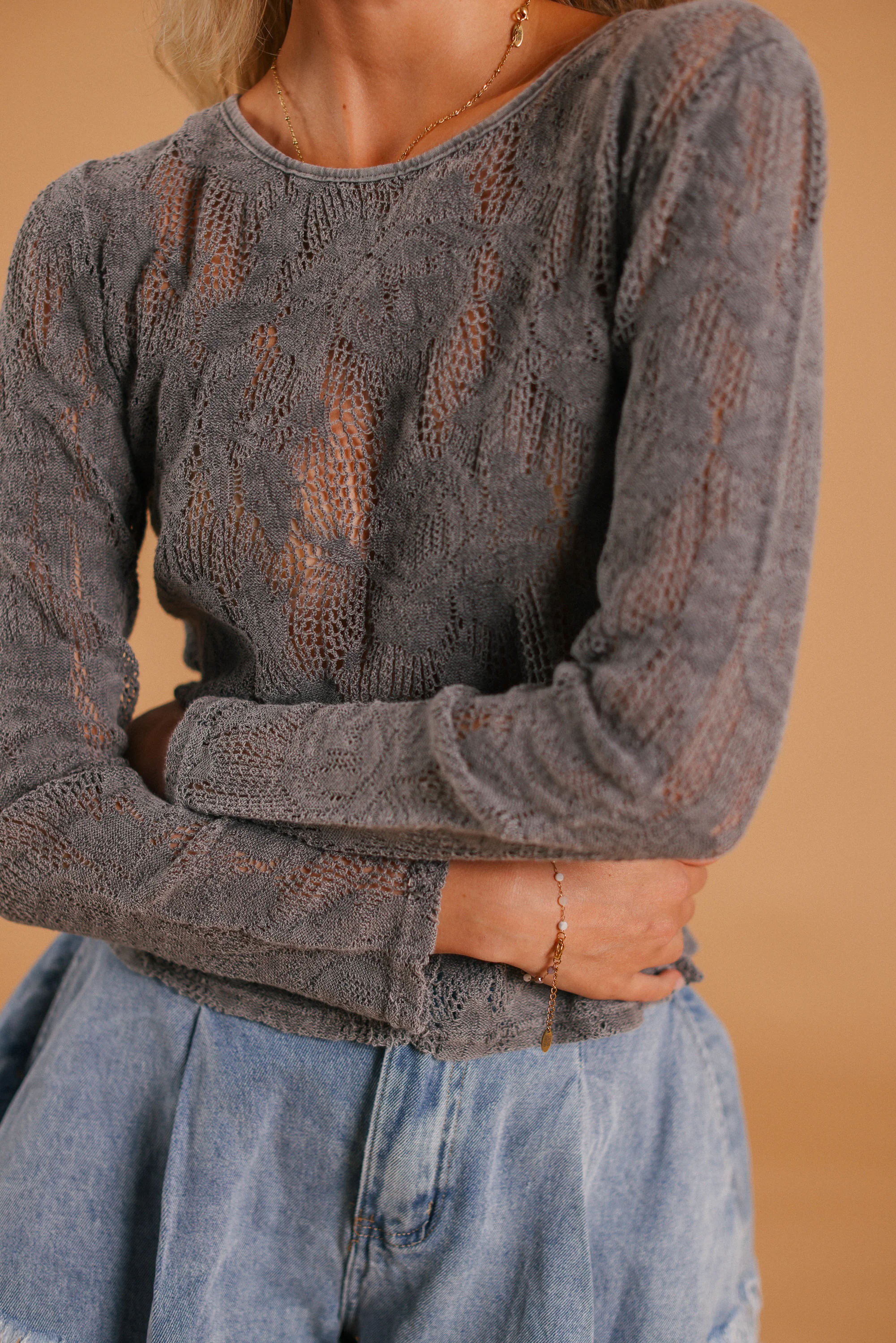 Top Marlena Stonewashed Grey - Image 5