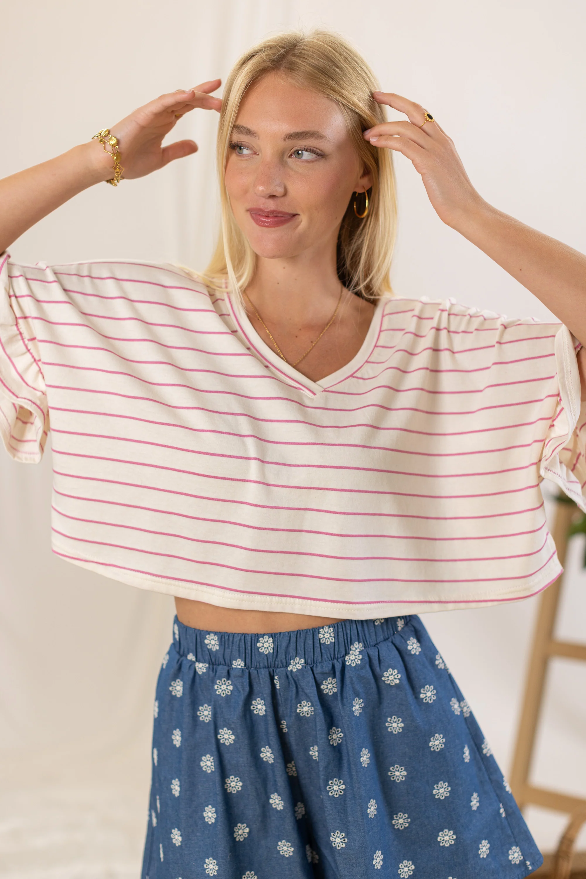 Top Rosienne Magenta Stripes - Image 6