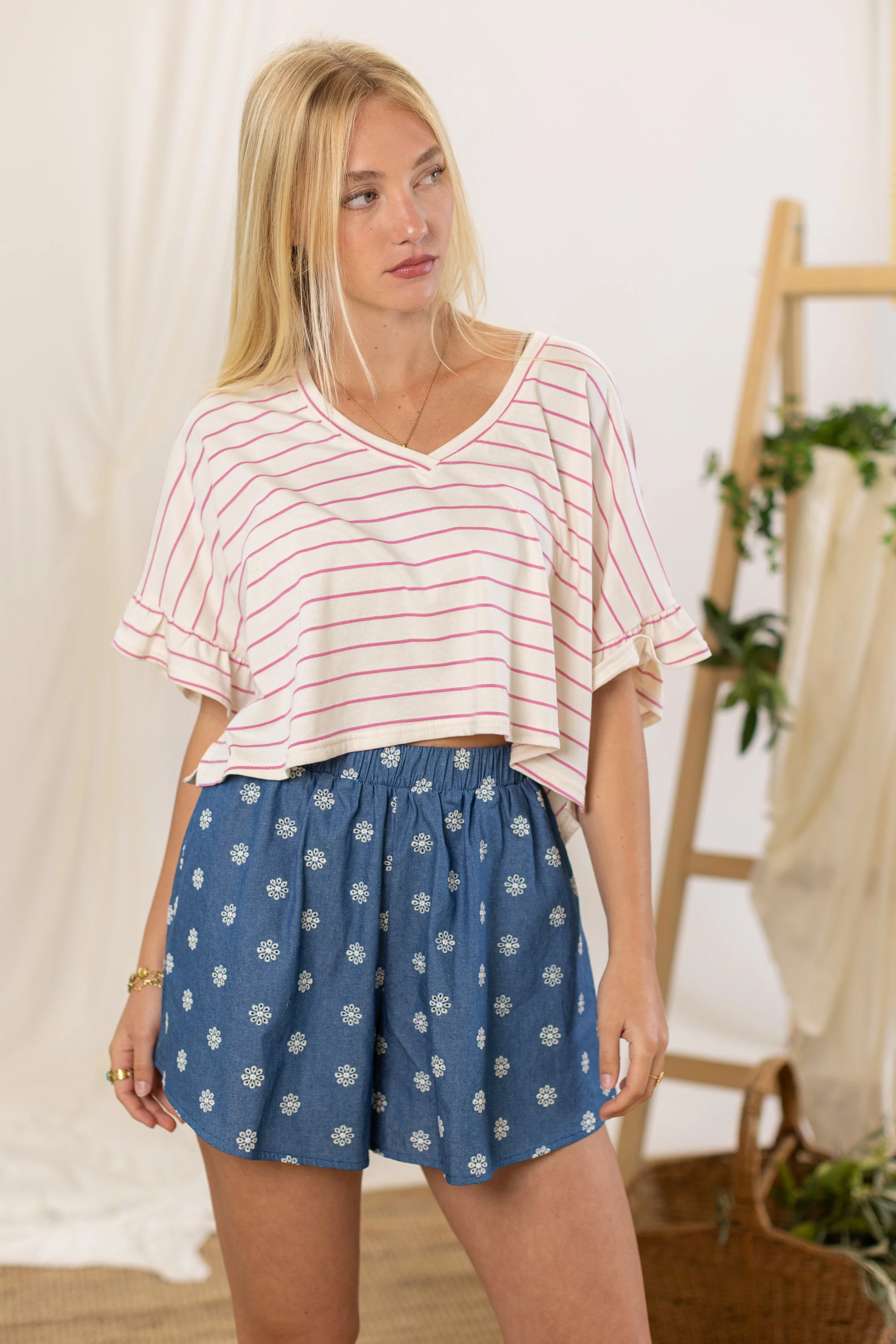 Top Rosienne Magenta Stripes - Image 7