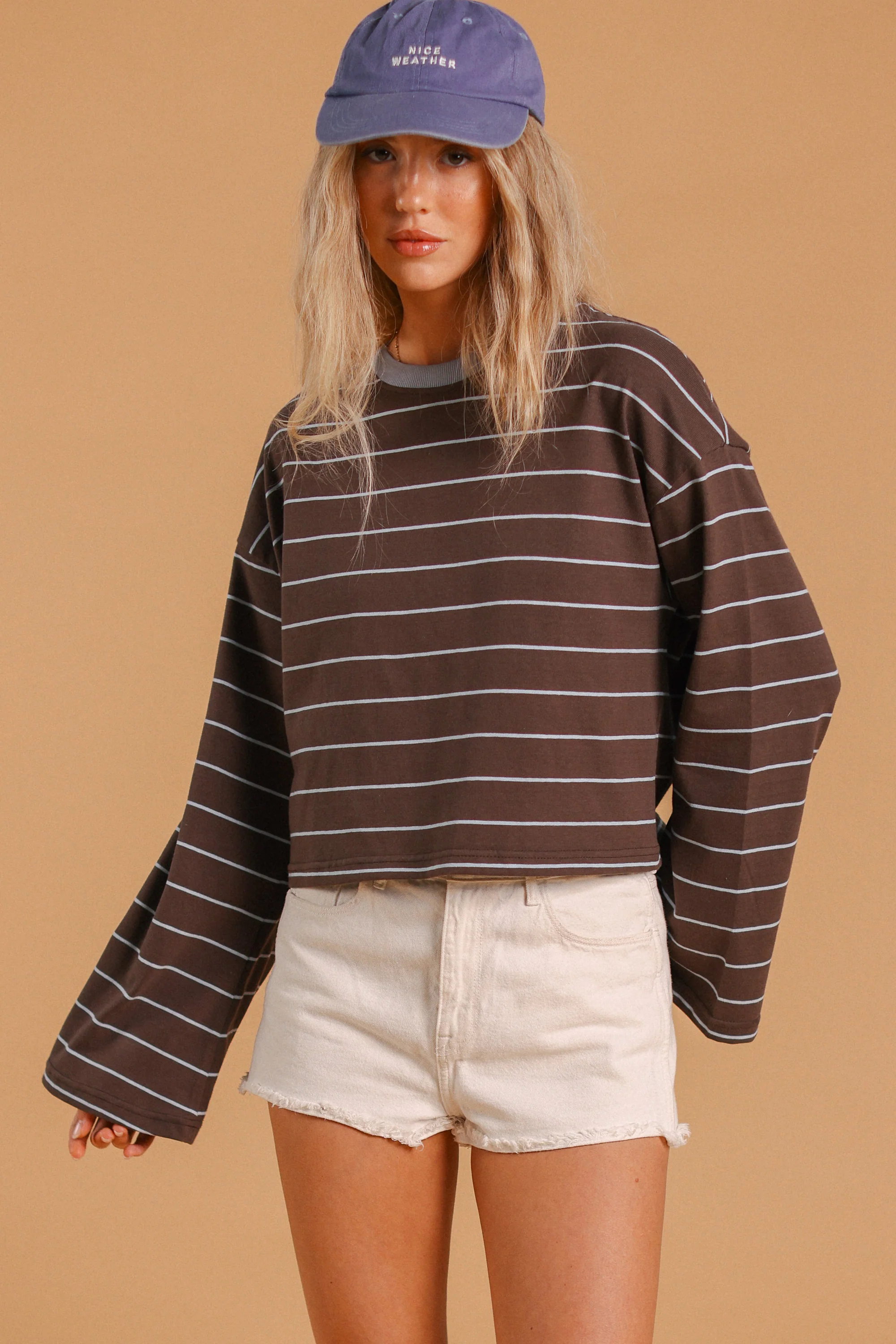 Top Verena Brown Stripes