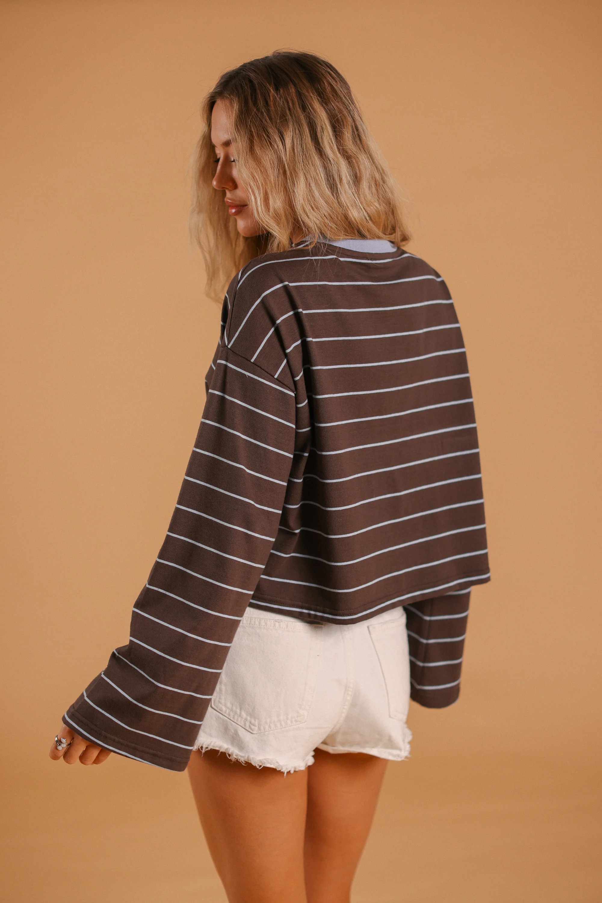 Top Verena Brown Stripes - Image 2